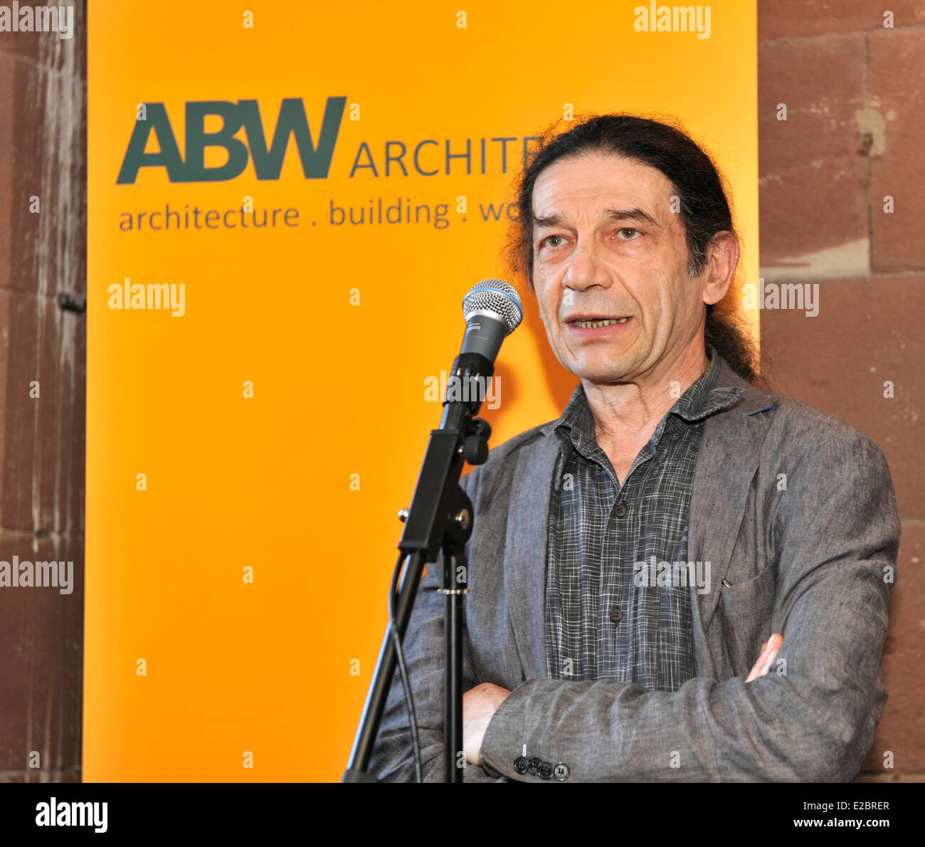 Liverpool UK 18th June 2014. Liverpool Art Prize Winner 2014 is announced as Tabitha Jussa. She also won the Peoples Choice Award. Photo shows Pavel Bulcher, Judge Credit:  GeoPic / Alamy Live News Stock Photo