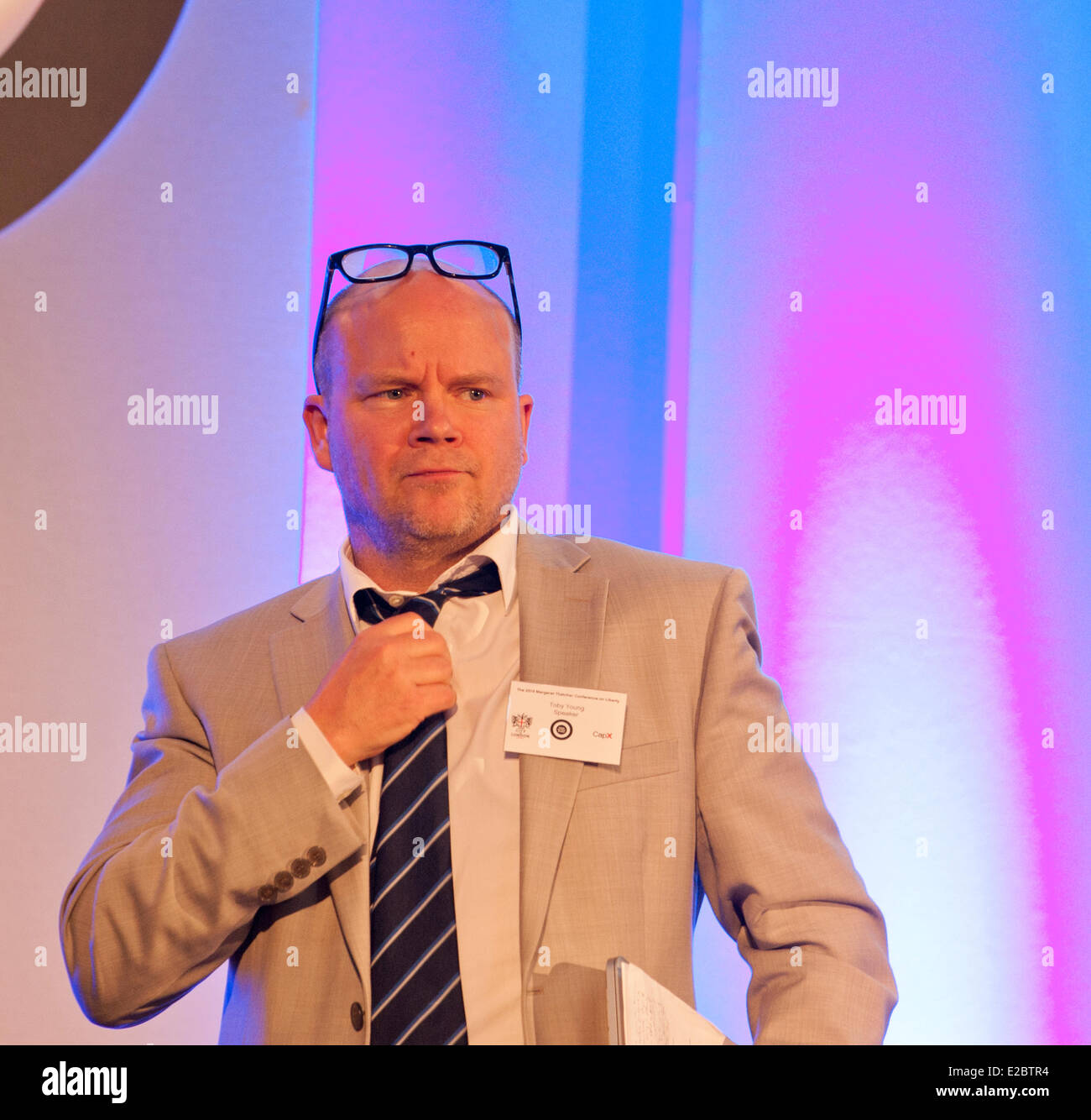 London, UK. 18th June, 2014. Toby Young at the Margaret Thatcher Conference on Liberty 18th June 2014 Guildhall London uk Credit:  Prixnews/Alamy Live News Stock Photo