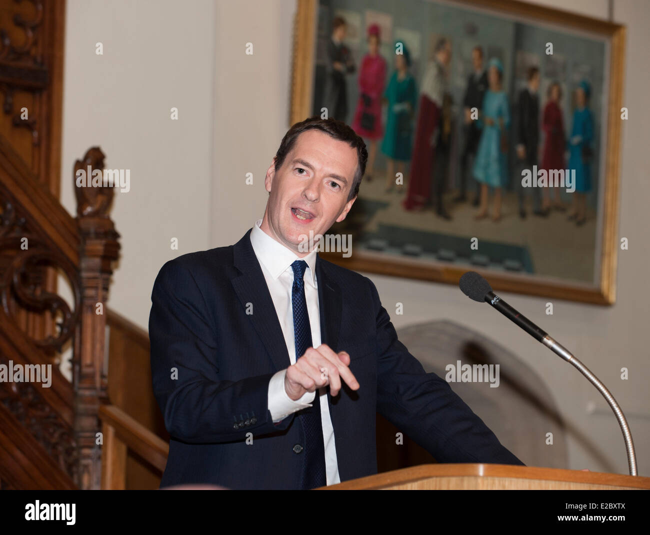 London, UK, 18th June, 2014. George Osborne Chancellor of the Exchequer gives speech at the Margaret Thatcher Conference on Liberty 18th June 2014 Guildhall London uk Credit:  Prixnews/Alamy Live News Stock Photo