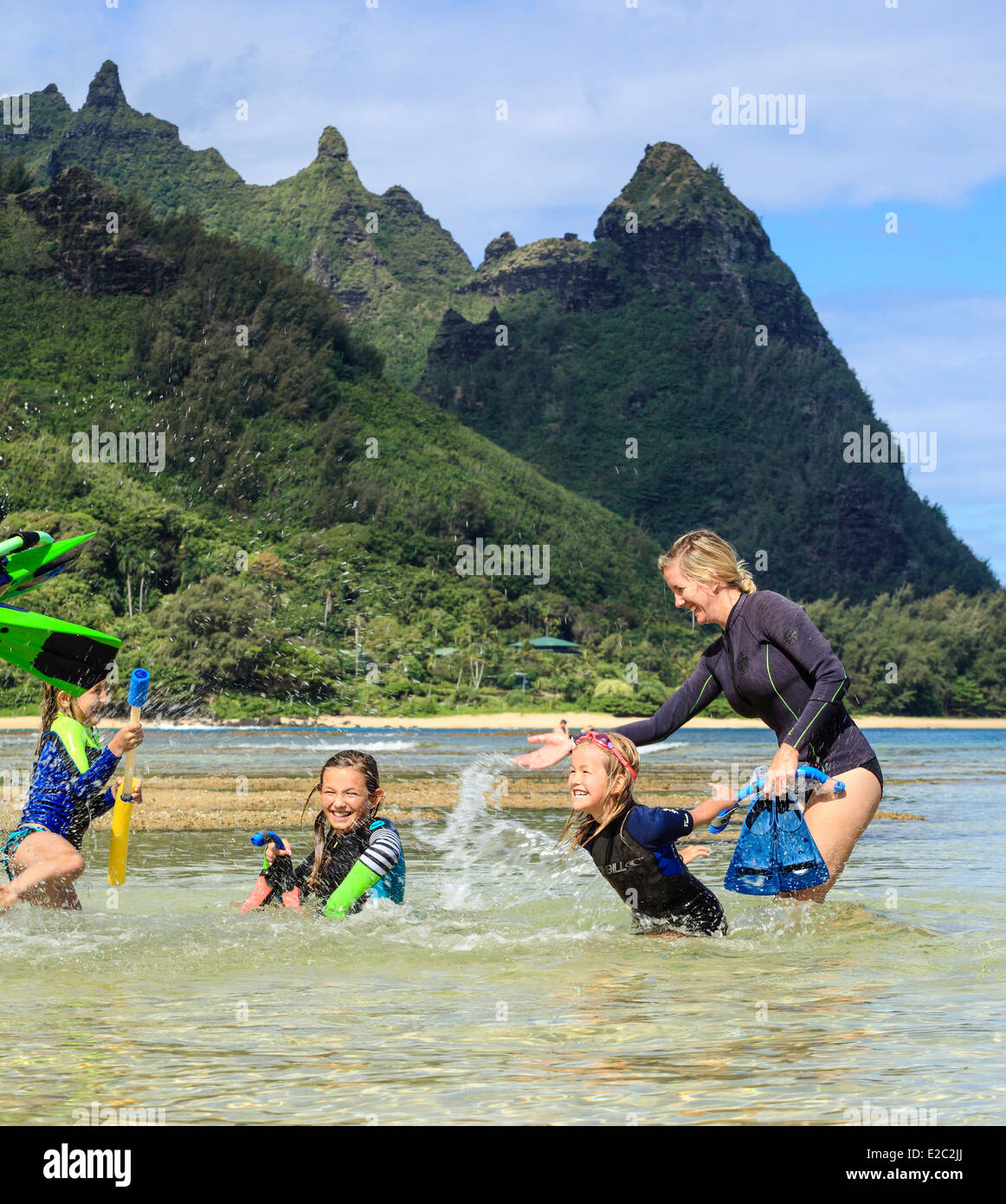 Kids swim beach hi-res stock photography and images - Alamy
