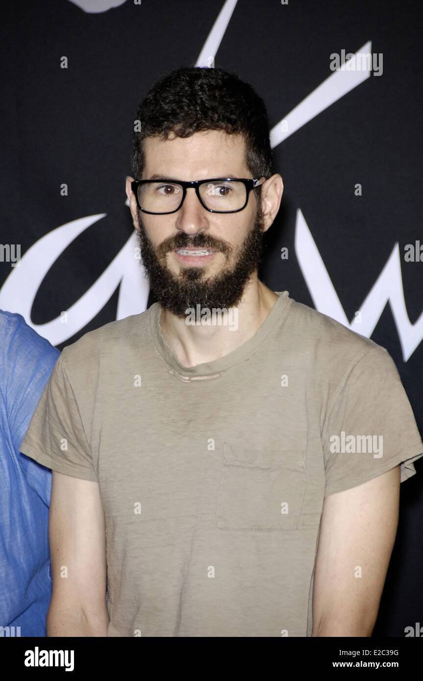 Los Angeles, CA, USA. 18th June, 2014. Brad Delson at the induction ceremony for Guitar Center RockWalk Inducts Linkin Park, Sunset Boulevard, Los Angeles, CA June 18, 2014. Credit:  Michael Germana/Everett Collection/Alamy Live News Stock Photo