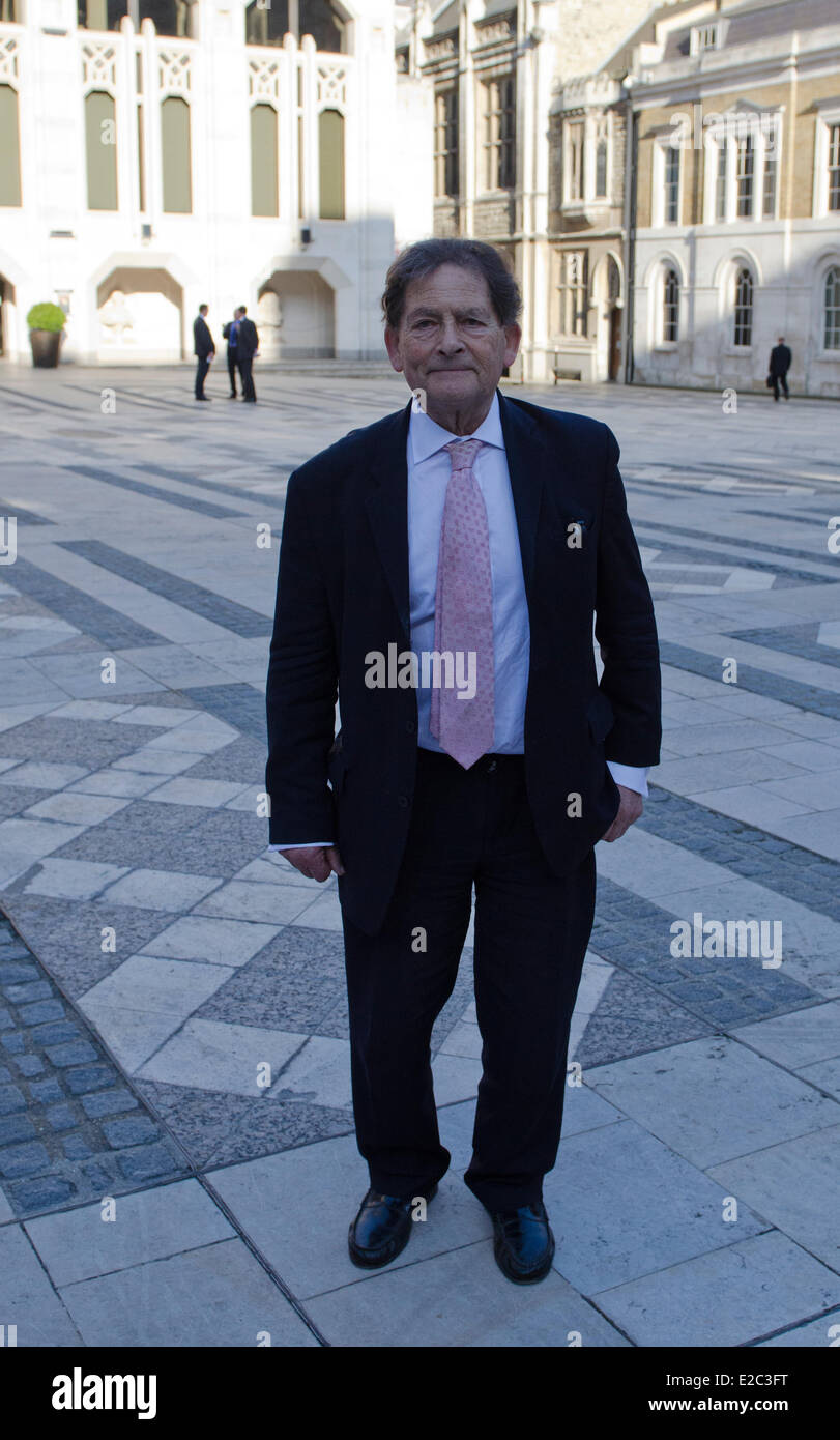 London, UK. 18th June, 2014. Nigel Lawson, former chancellor of the exchequer, at the Margaret Thatcher Conference on Liberty 2014, Guildhall, London, UK. 18th June 2014 Credit:  Prixnews/Alamy Live News Stock Photo