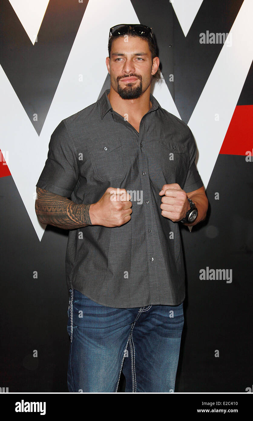Las Vegas, Nevada, USA. 18th June, 2014. WWE Superstars Roman Reigns of  'The Shield' attends the 2nd day of the 2014 Licensing Expo on June 18,  2014 at Mandalay Bay Convention Center