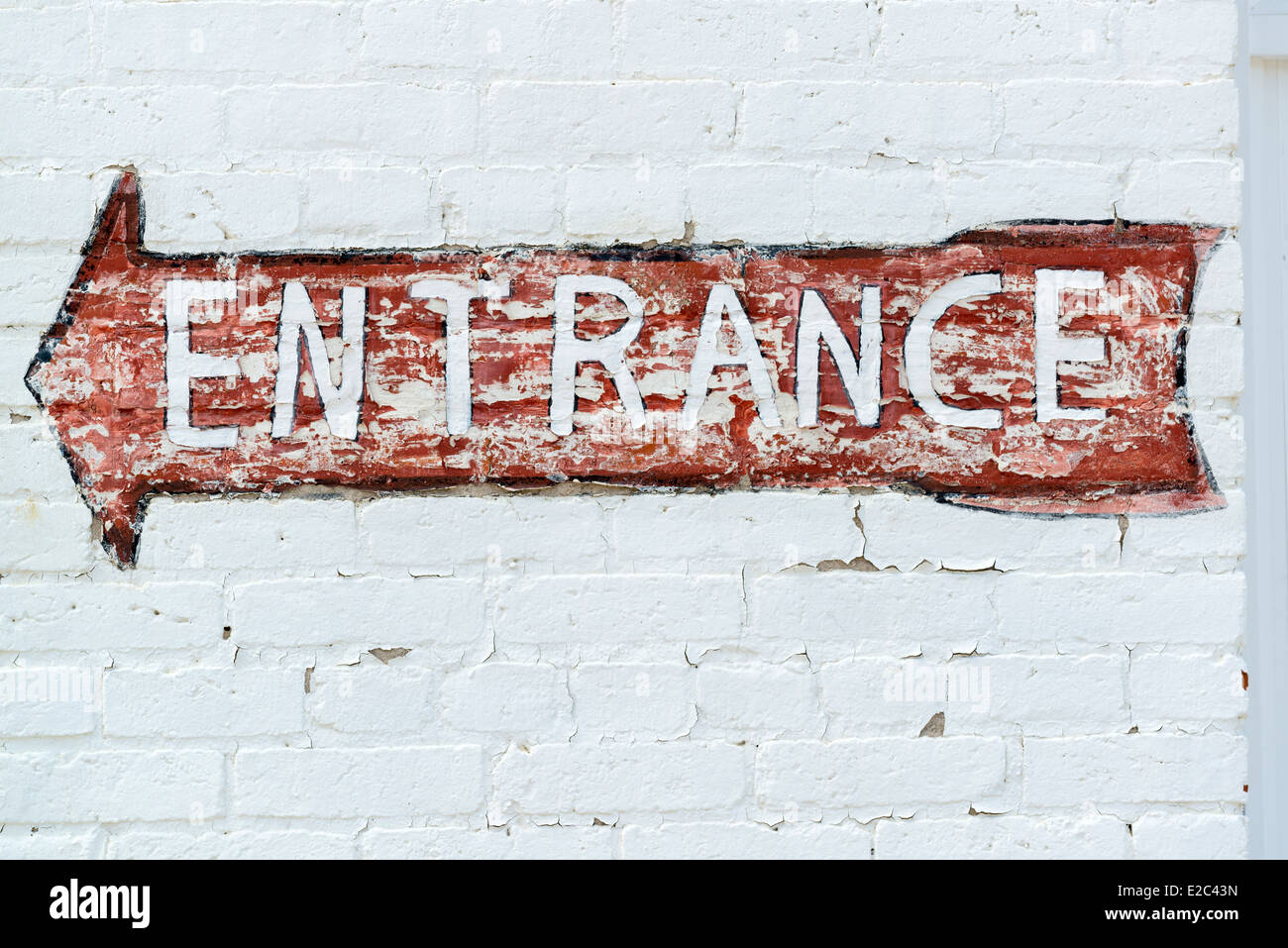 Entrance sign on the Colonnade Hotel, erected in 1880 by the Italian Benevolent Society in Eureka, Nevada. Stock Photo