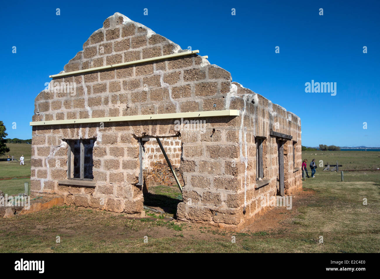 Ruins of the old blacksmithshop on St Helena Island in Morton Bay,Queensland, Australia. Stock Photo