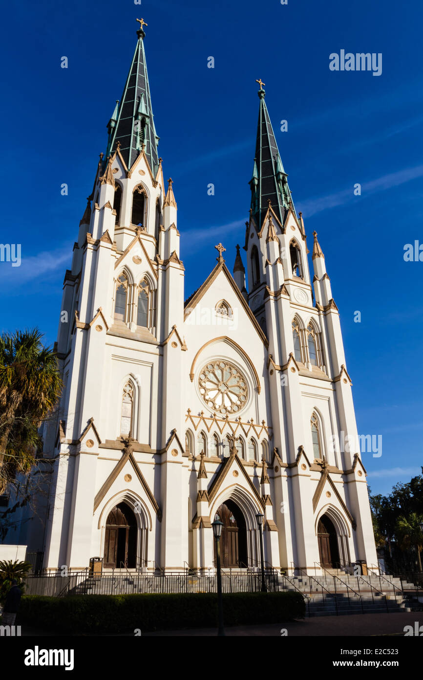 The Cathedral Of St John The Baptist In Savannah Georgia Stock Photo