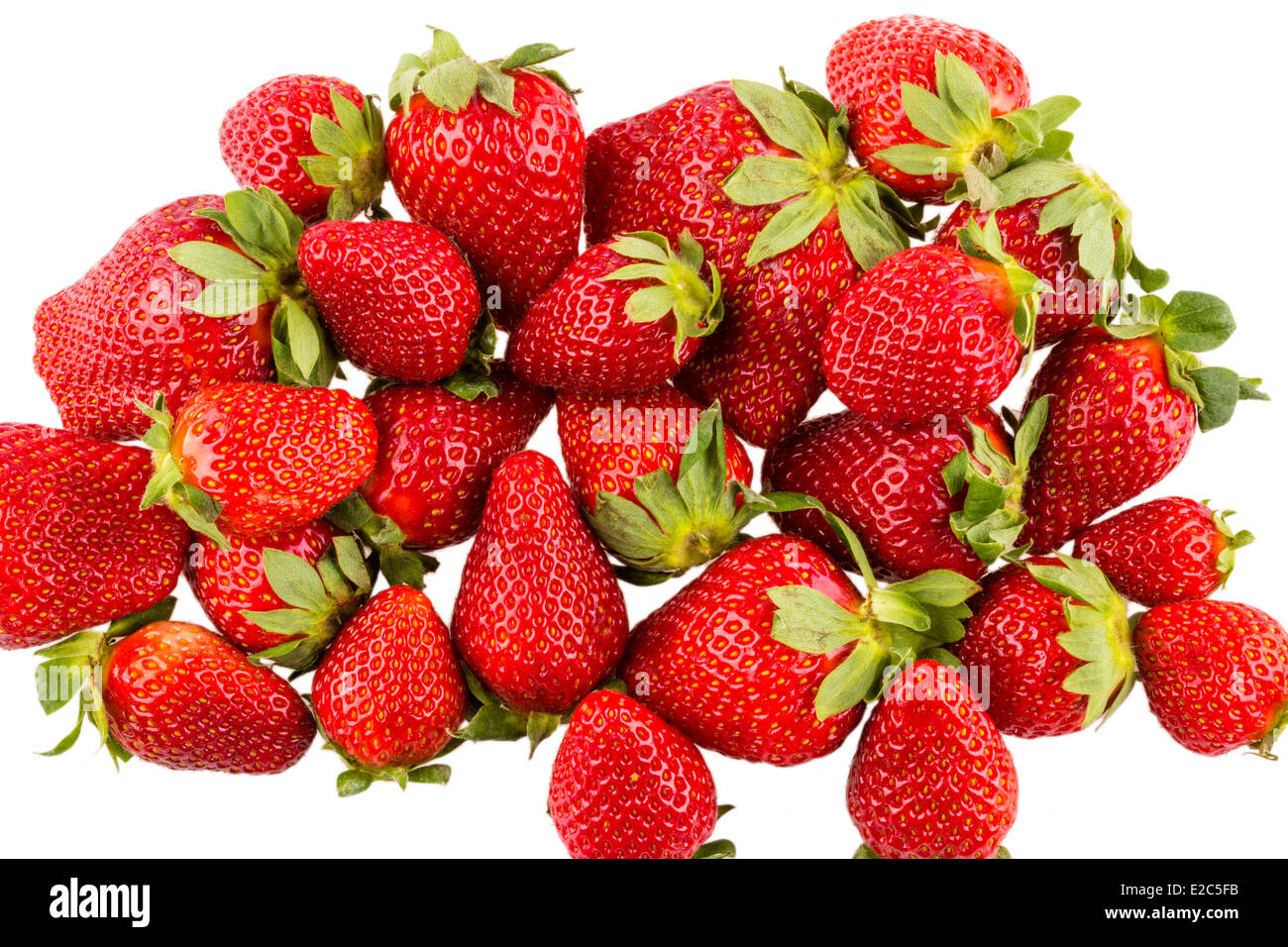 Fresh strawberry isolated on white background Stock Photo - Alamy