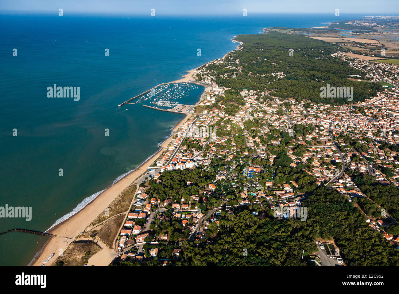 France, Vendee, Jard sur Mer (aerial view) Stock Photo