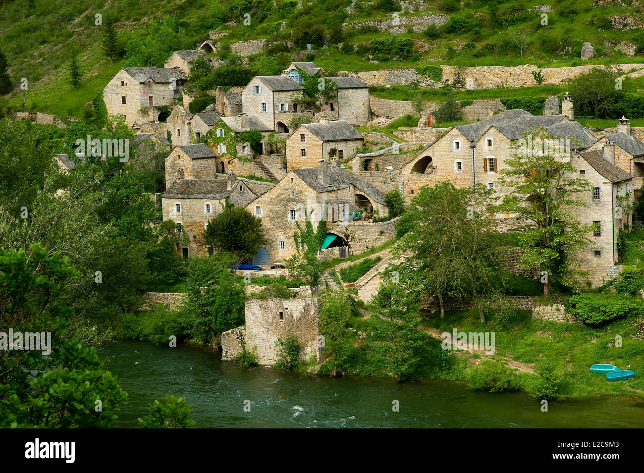 France, Lozere, Sainte Enimie hamlet Hauterives, du Tarn Stock Photo Alamy