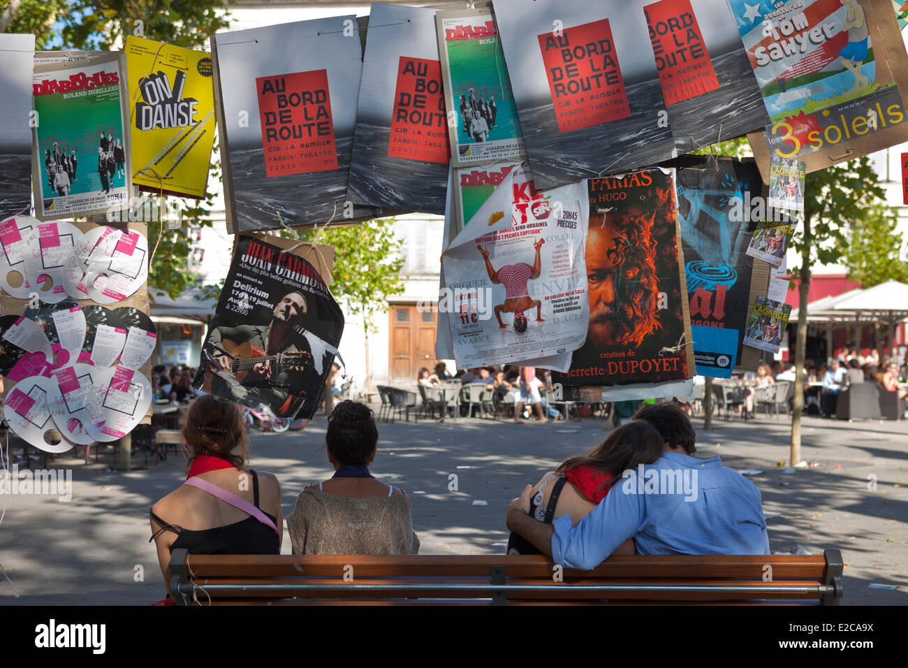 France, Vaucluse, Avignon, Avignon Festival 2012, posters show on the