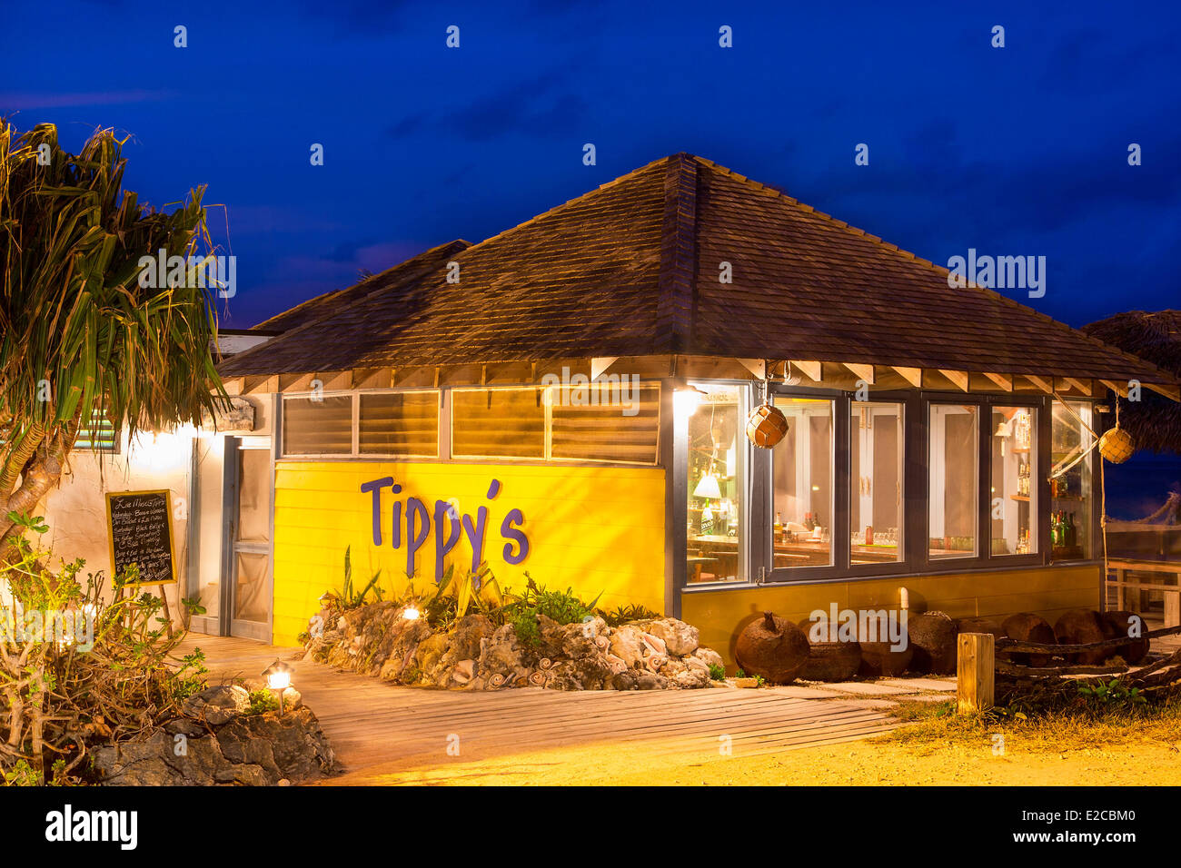 Bahamas, Eleuthera Island, The Tippy's Restaurant Stock Photo Alamy