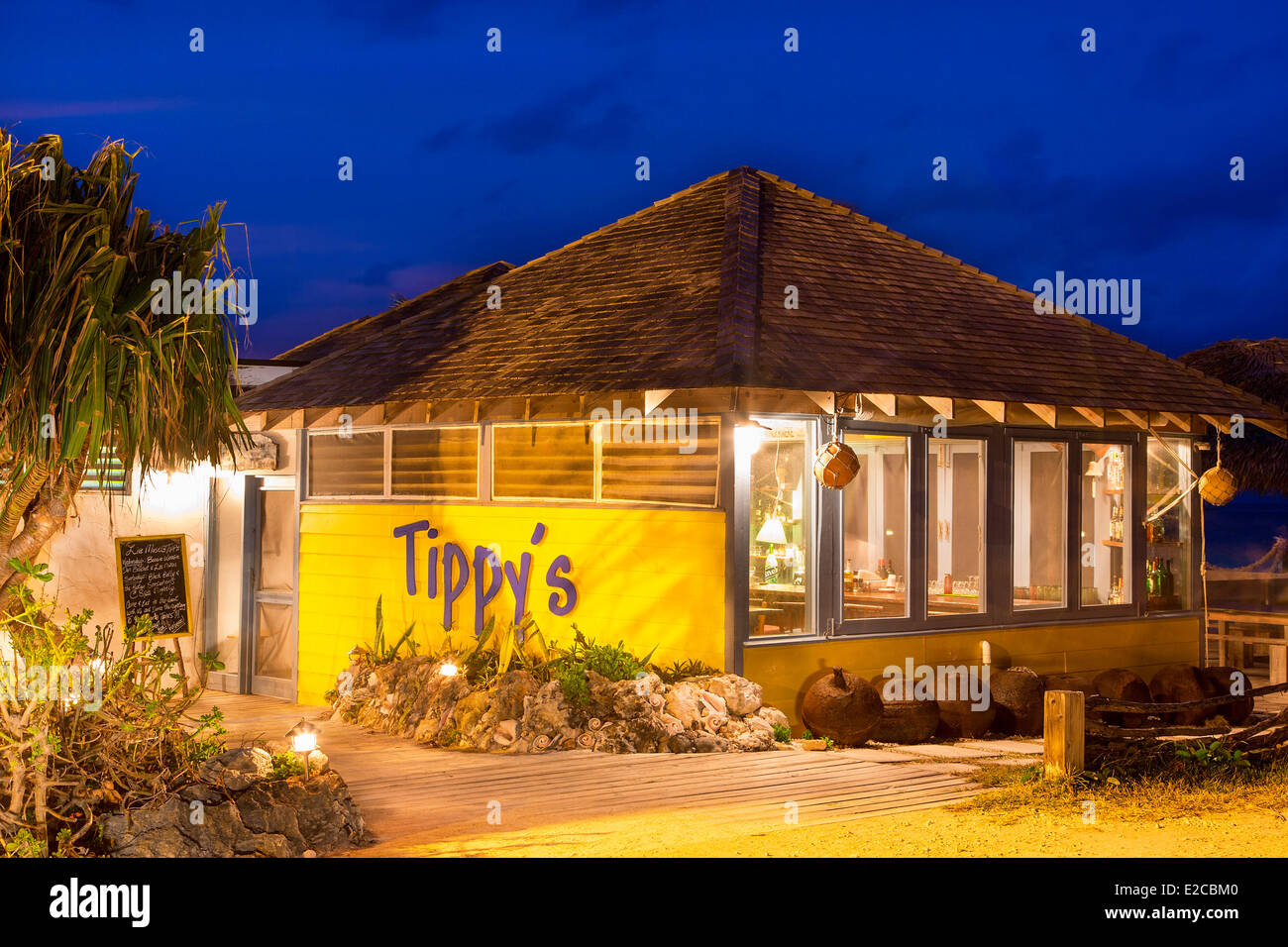 Bahamas, Eleuthera Island, The Tippy's Restaurant Stock Photo