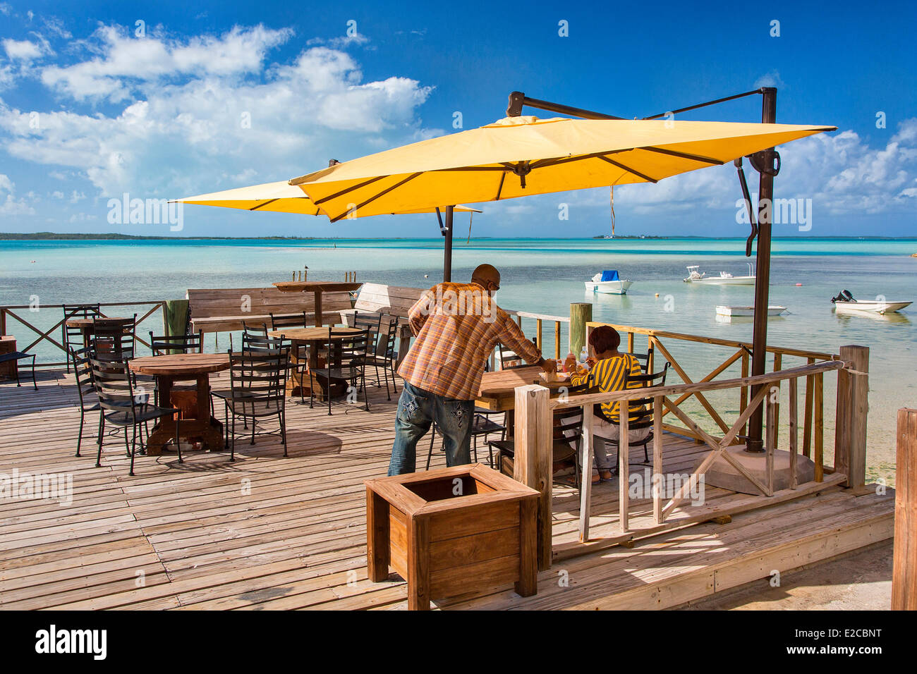 Bahamas, Harbour Island, Queen Conch Restaurant known for its Conch Salads Stock Photo