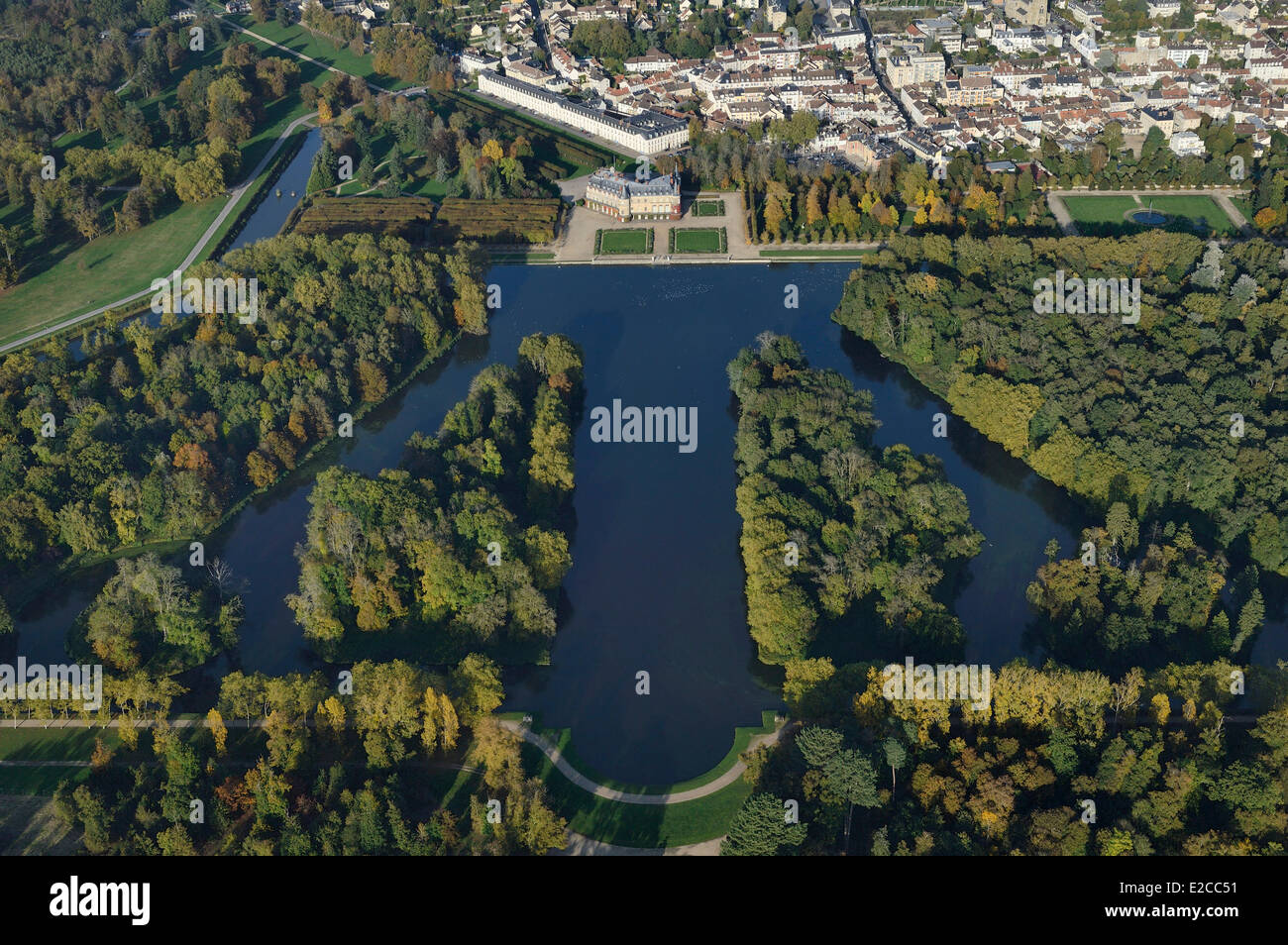 Arvel Rambouillet France, Yvelines, Rambouillet, the castle (aerial view Stock Photo - Alamy