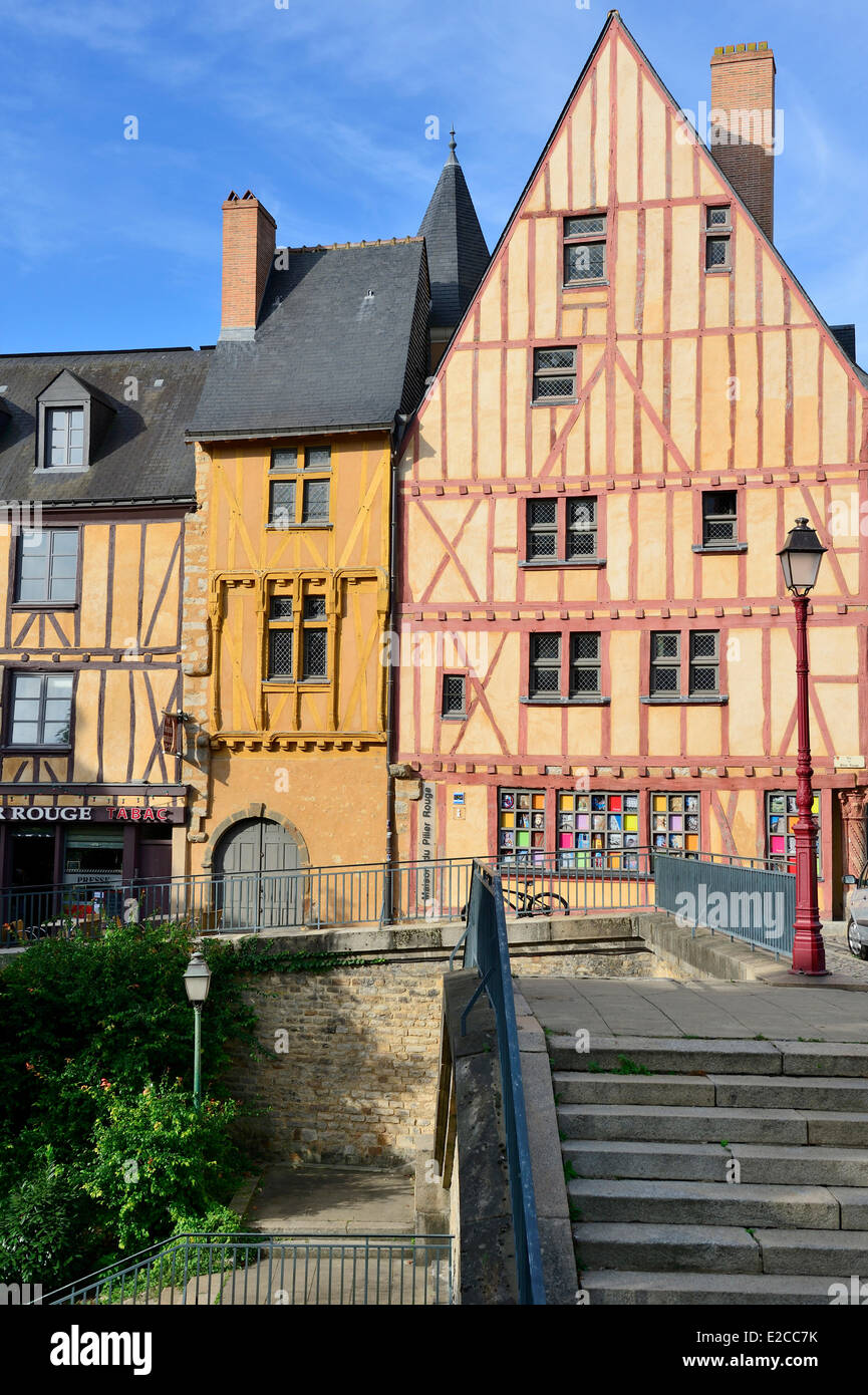 France, Sarthe, Le Mans, Cite , half timbered architecture