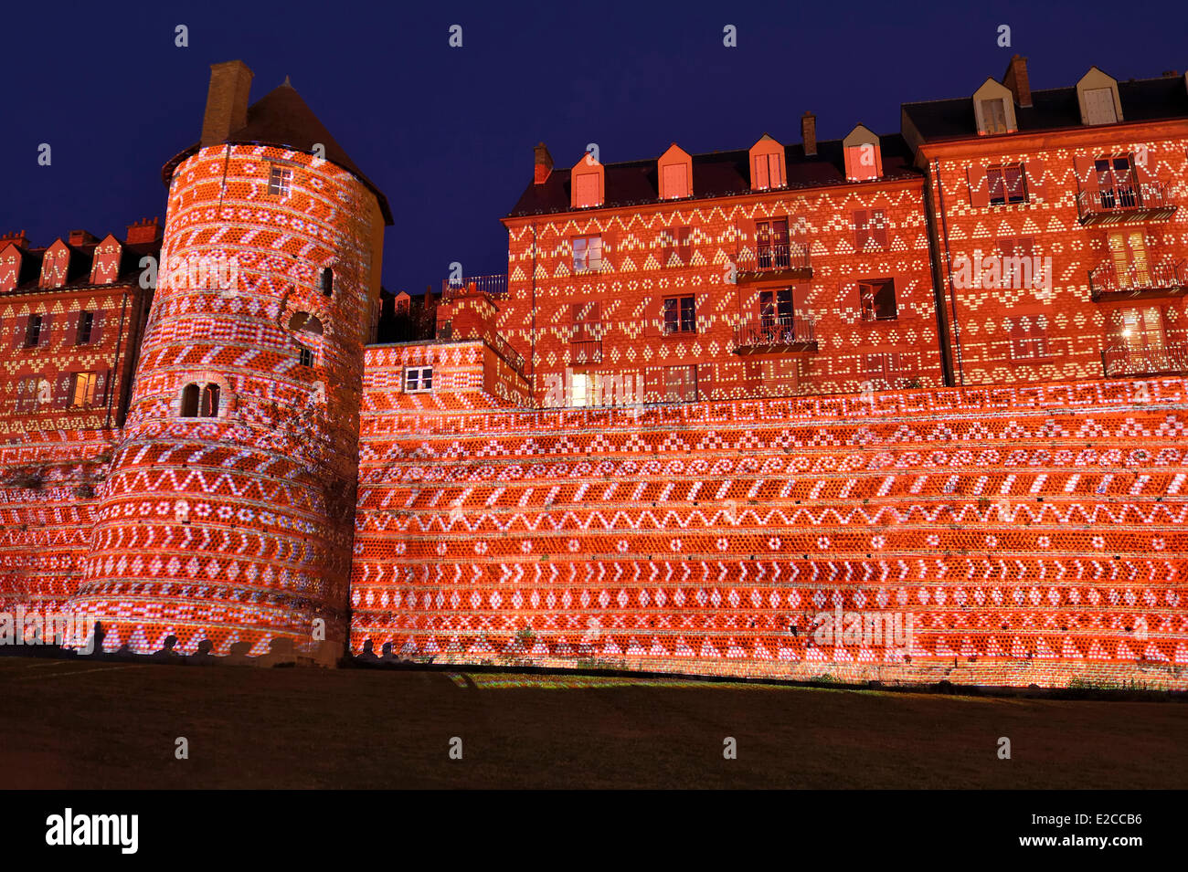 France, Sarthe, Le Mans,Cite (Old Town), the Night of