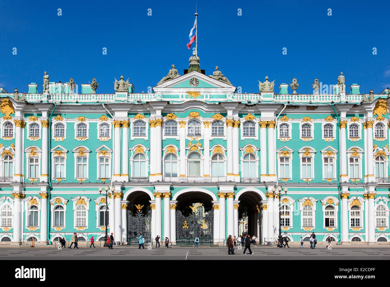 Russia, Saint Petersburg, listed as World Heritage by UNESCO, Dvortsovaya square , the winter palace Stock Photo