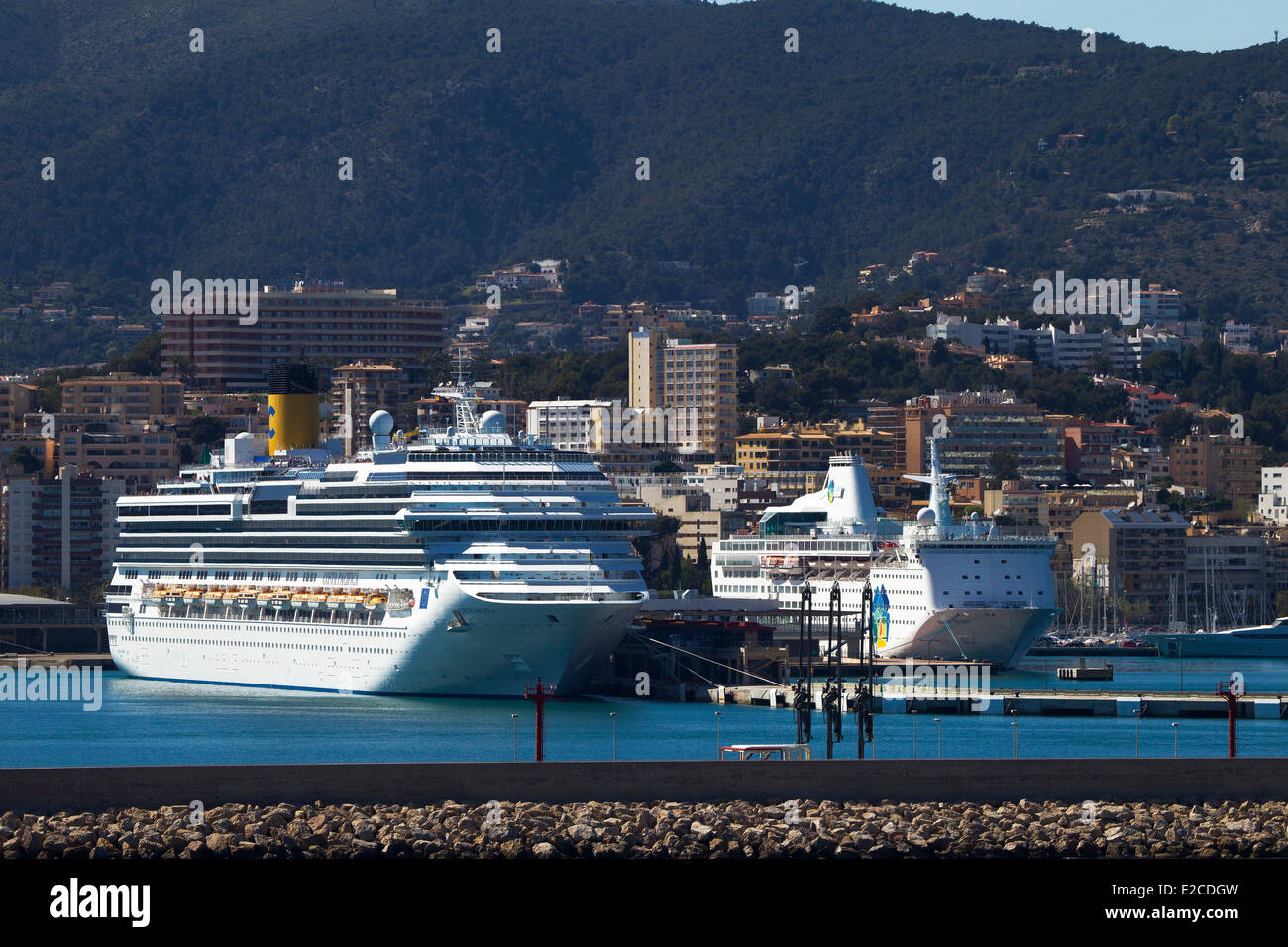 Costa Pacifica and Island Escape moord in Majorca, Palma Stock Photo