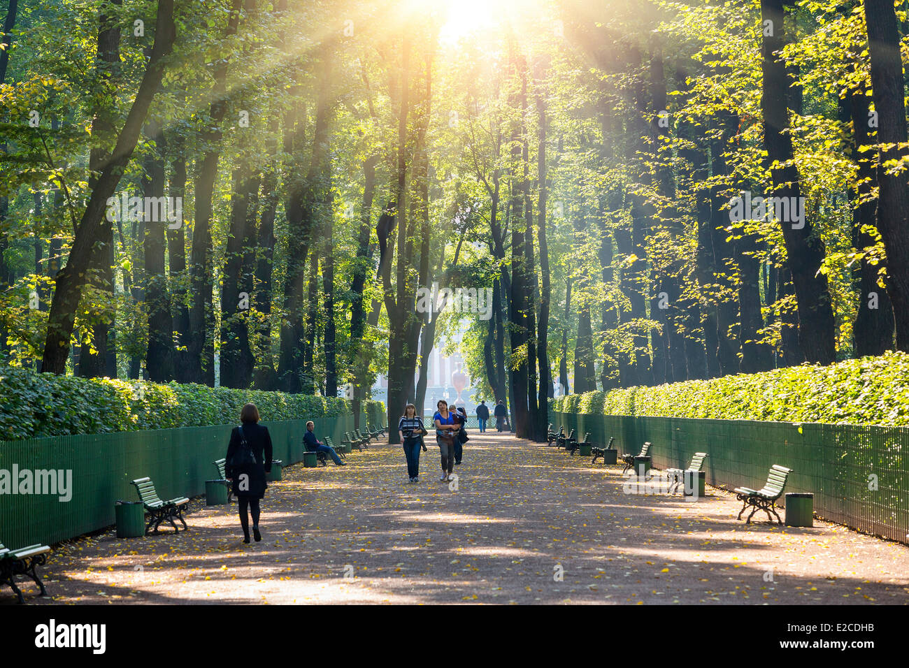 Russia, Saint Petersburg, listed as World Heritage by UNESCO, the summer garden Stock Photo