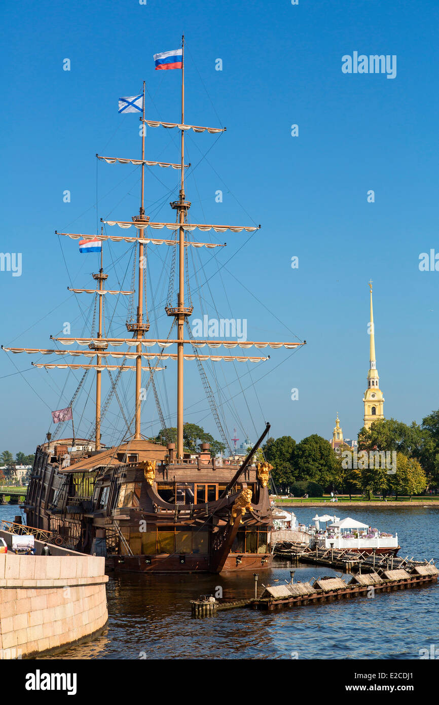 Russia, Saint Petersburg, listed as World Heritage by UNESCO, the Flying Dutchman restaurant Stock Photo