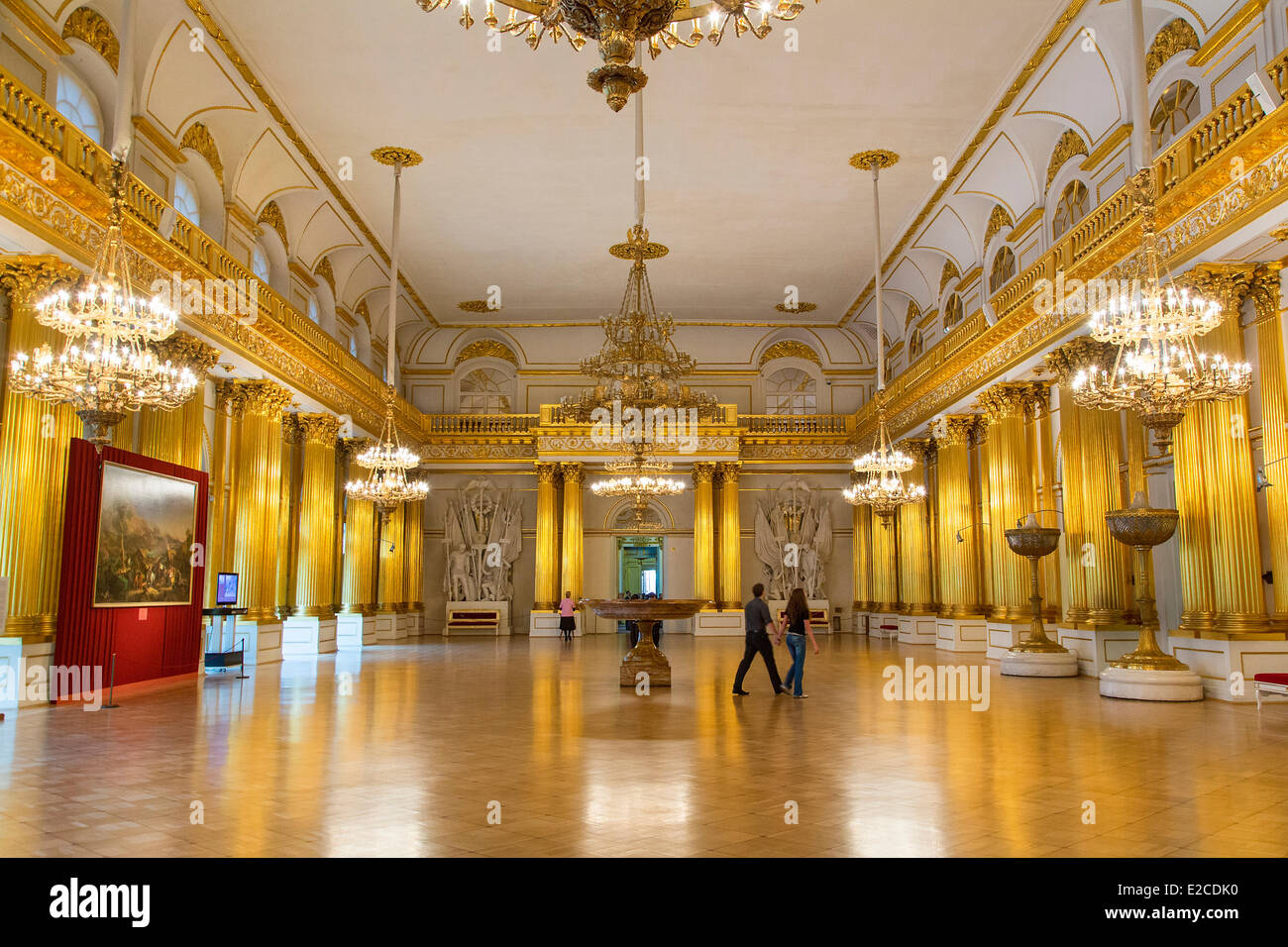Russia, Saint Petersburg, listed as World Heritage by UNESCO, winter palace, Room 191, the Great Hall Stock Photo