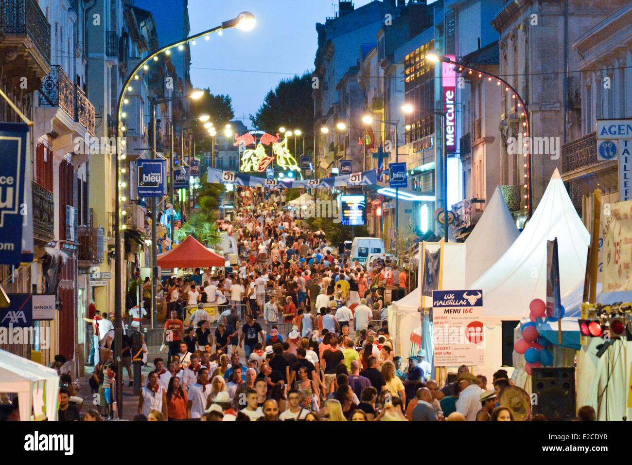 France Herault Beziers Emile Claparede Avenue Annual Feria In Stock Photo Alamy
