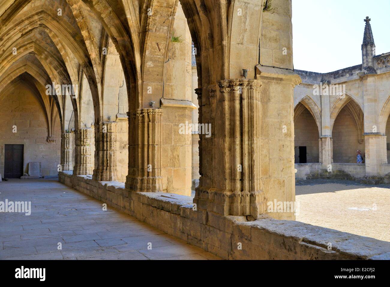 France, Herault, Beziers, Cathedral Saint Nazaire, convent which shelters a concise collection of statues Stock Photo