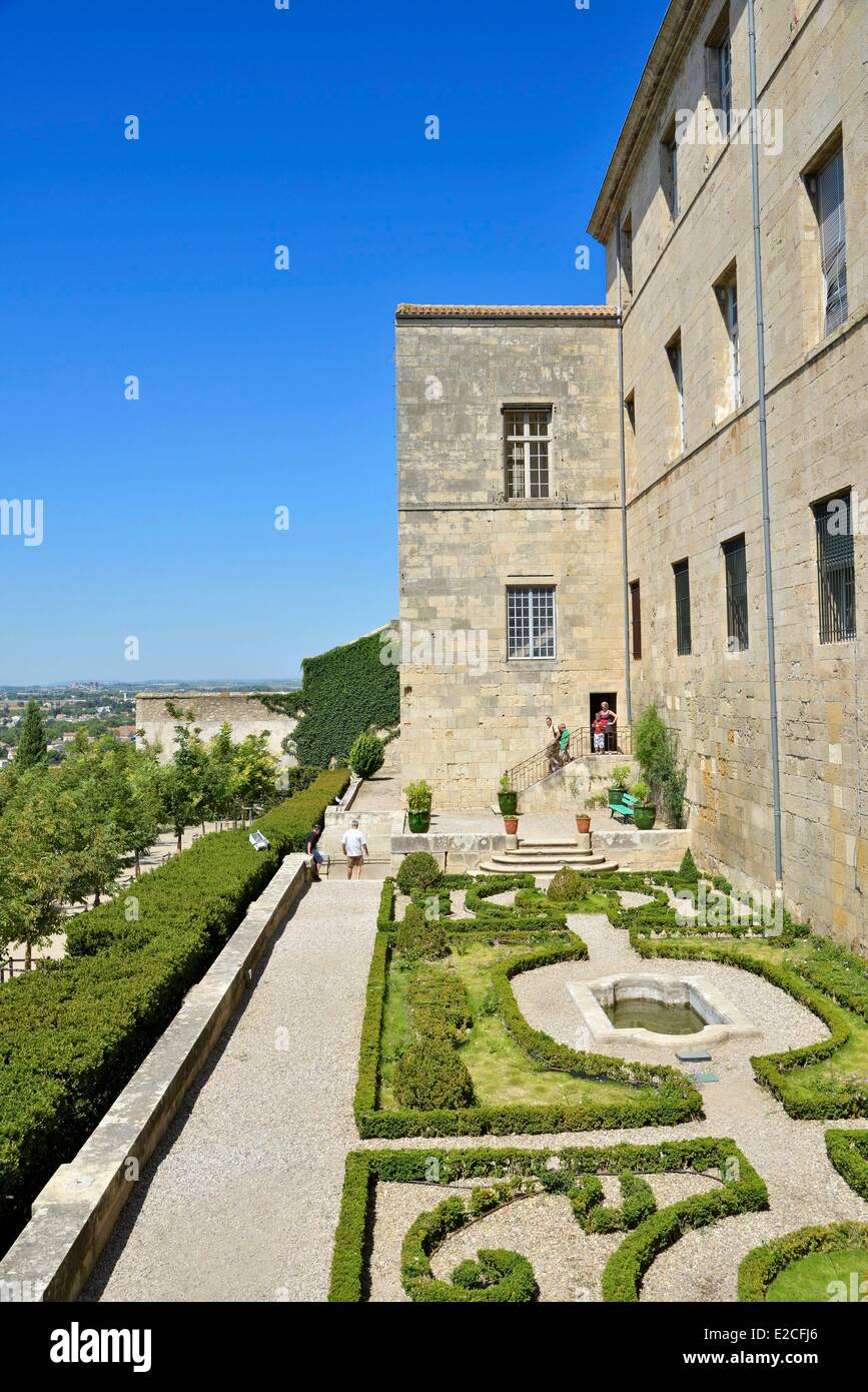 France, Herault, Beziers, Cathedral Saint Nazaire, Garden of the Bishop ...