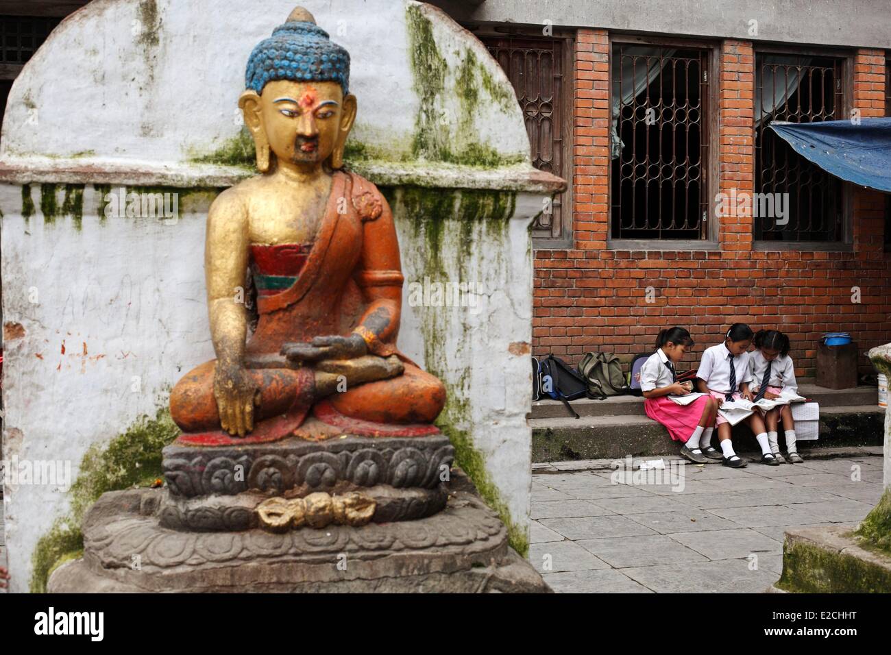 Nepal Kathmandu Valley Listed As World Heritage By Unesco Kathmandu Buddha Statue In The