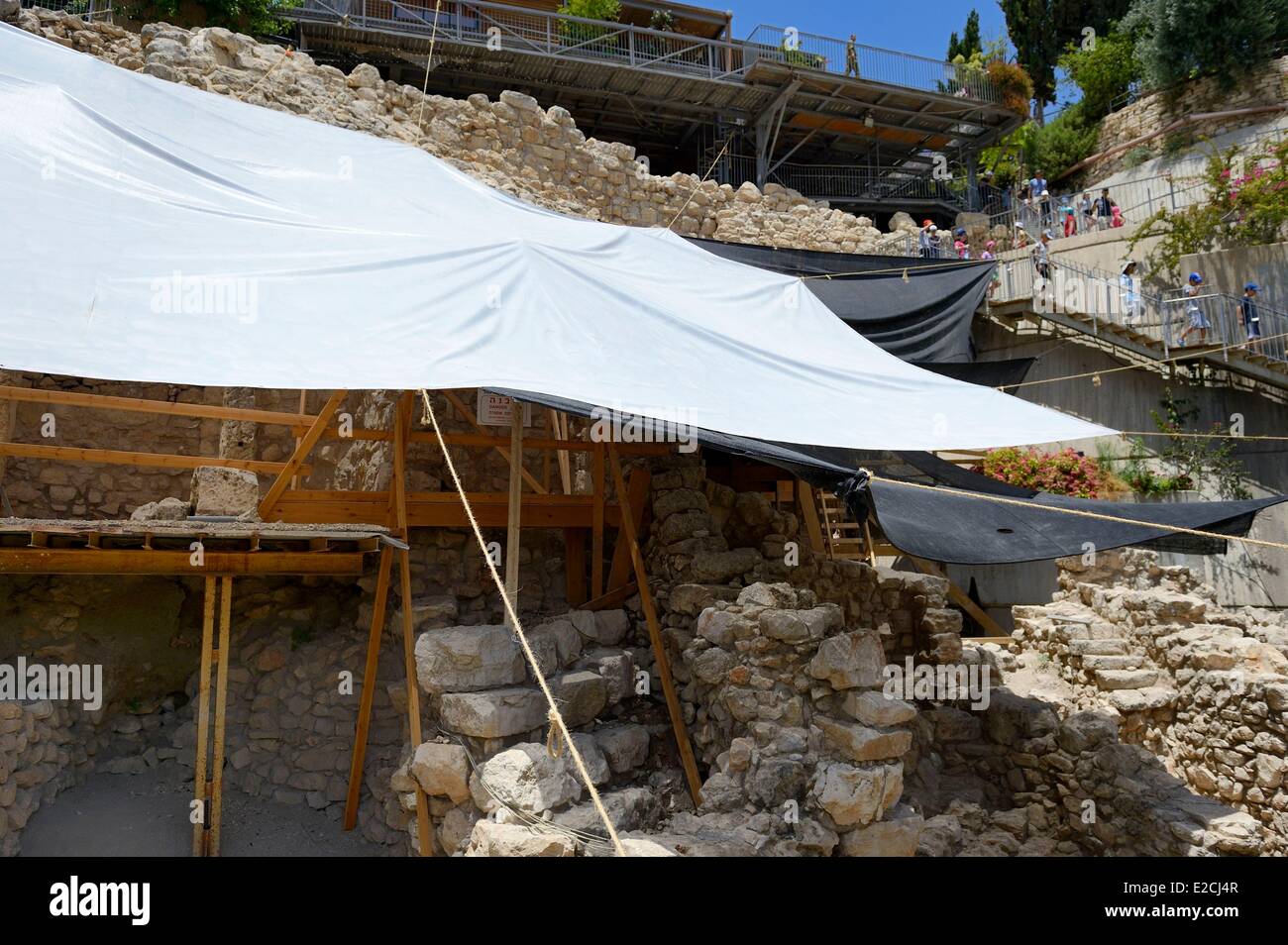 Israel, Jerusalem, holy city, the City of David south of the old town, excavation Stock Photo