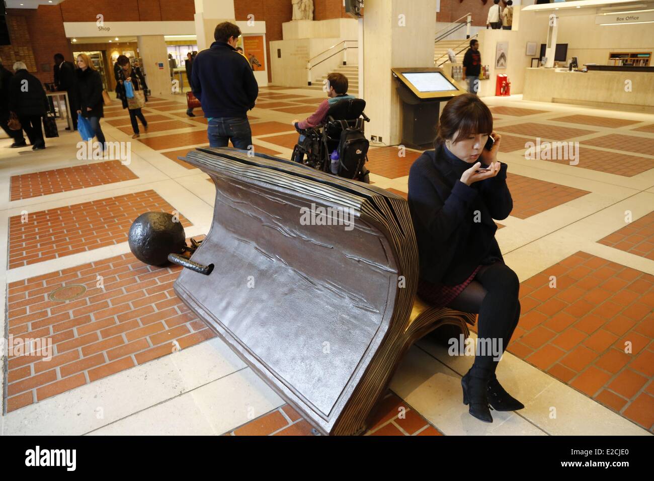 United Kingdom, London, Saint Pancras, the British Library, one of the biggest library of the world Stock Photo