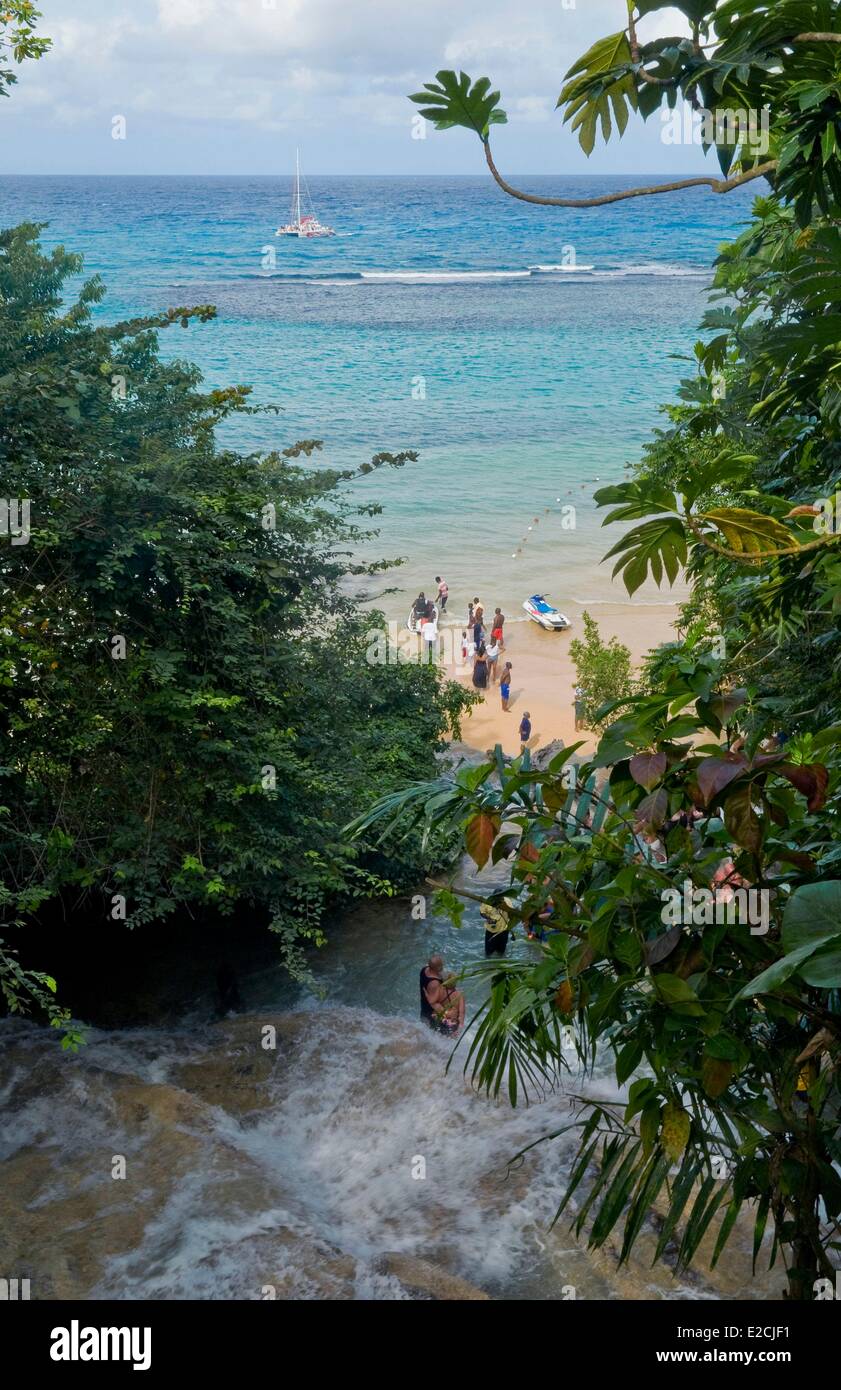 Jamaica, West Indies, St Ann parish on noth coast, river and water