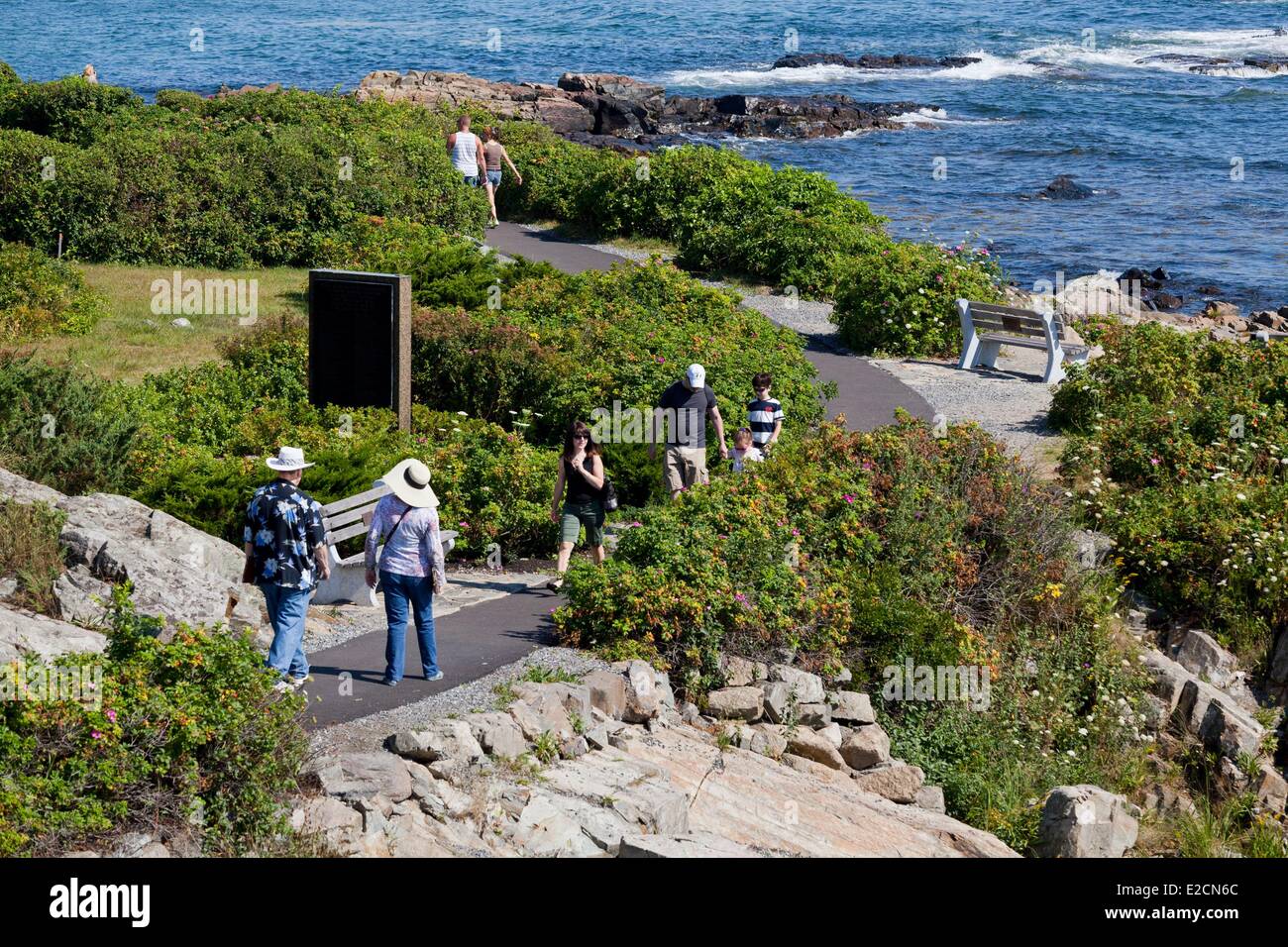United States Maine Ogunquit the Marginal Way coastal footpath Stock