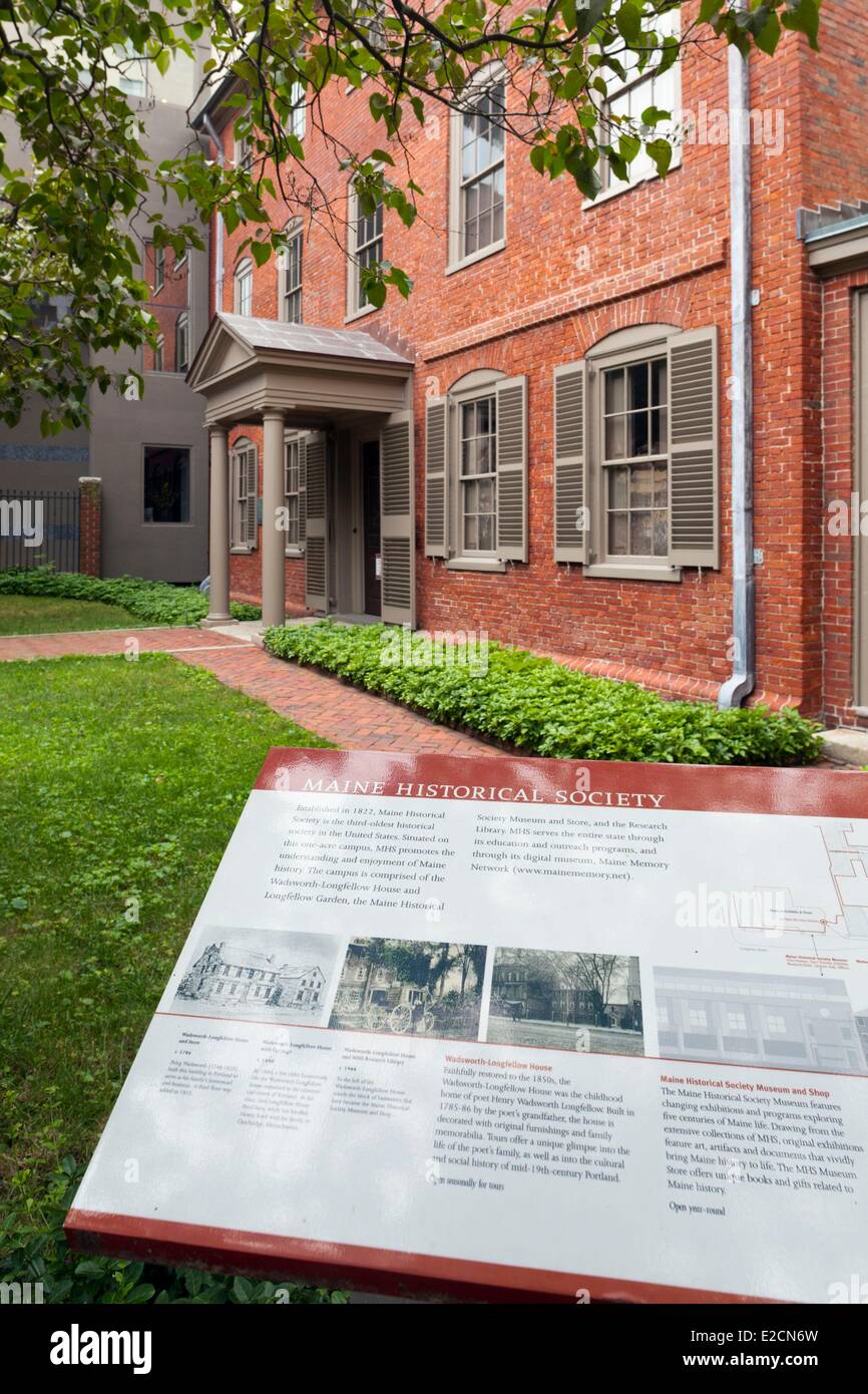 United States Maine Portland WadsworthLongfellow House historic house