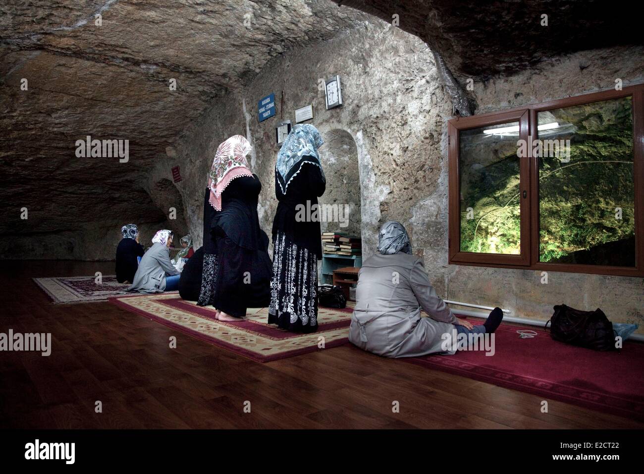 Turkey South Eastern Anatolia Sanliurfa Cave where Abraham was born Stock Photo