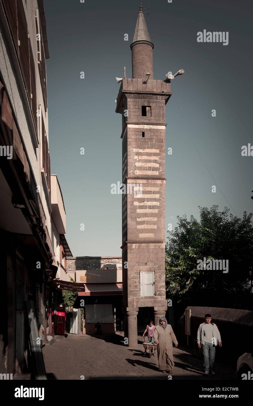 Turkey South Eastern Anatolia Diyarbakir Four Feet Minaret Stock Photo