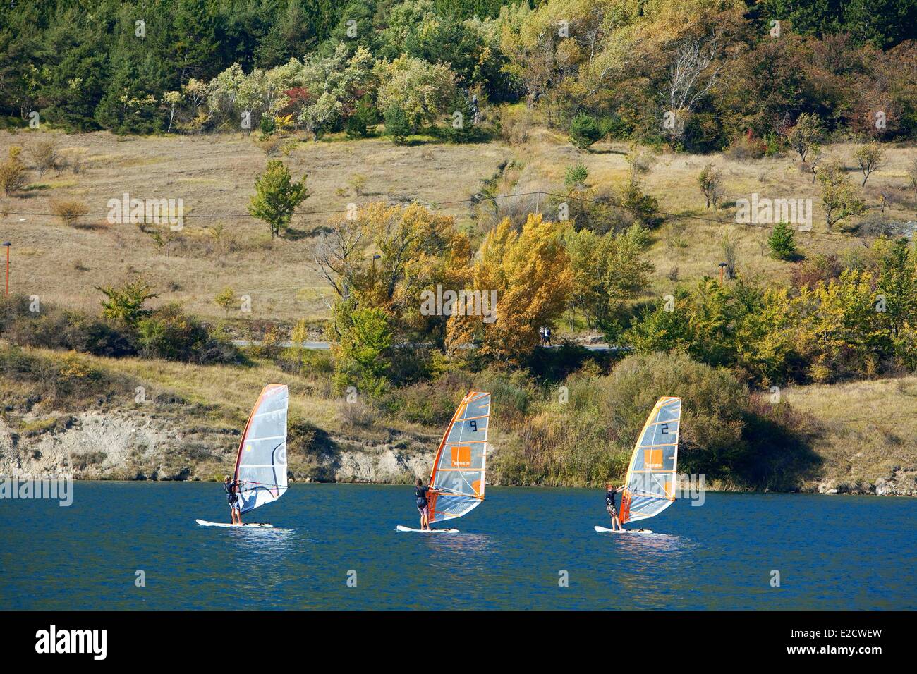 France Hautes Alpes Embrun water base and recreational windsurfing
