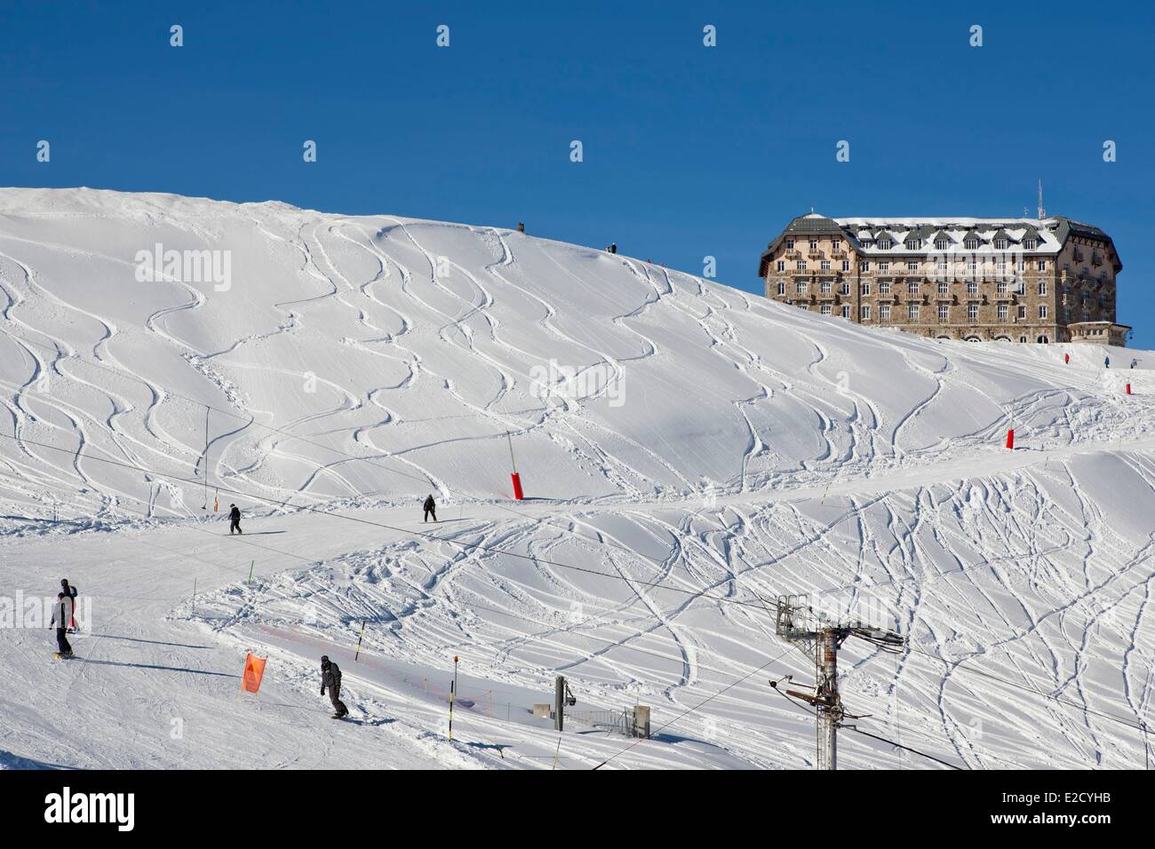 France Haute Garonne Superbagneres ski resort Grand Hotel Stock Photo -  Alamy