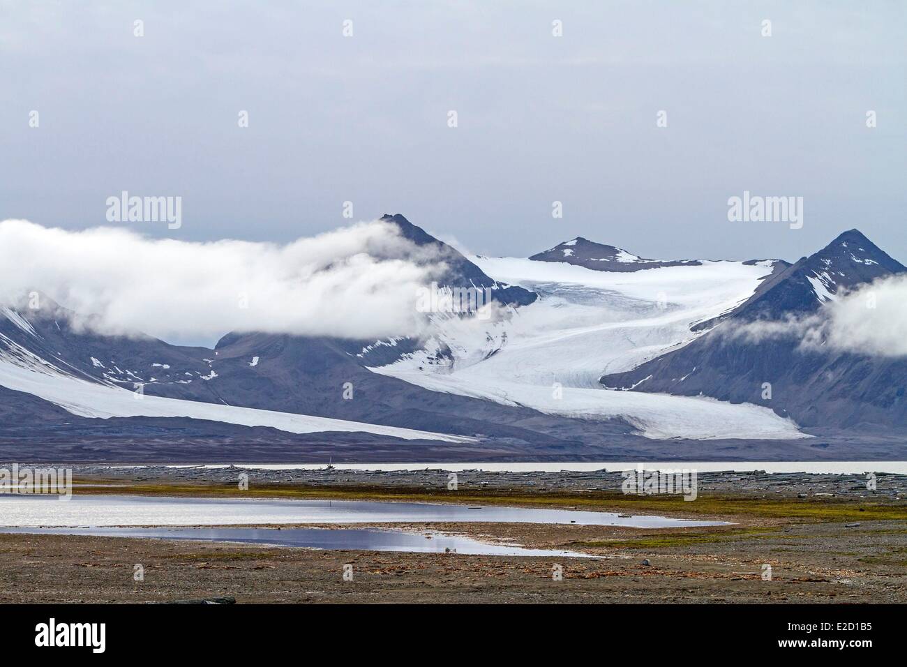 Norway Svalbard Spitsbergen Poolepynten on Prinz Karl Forland Stock Photo