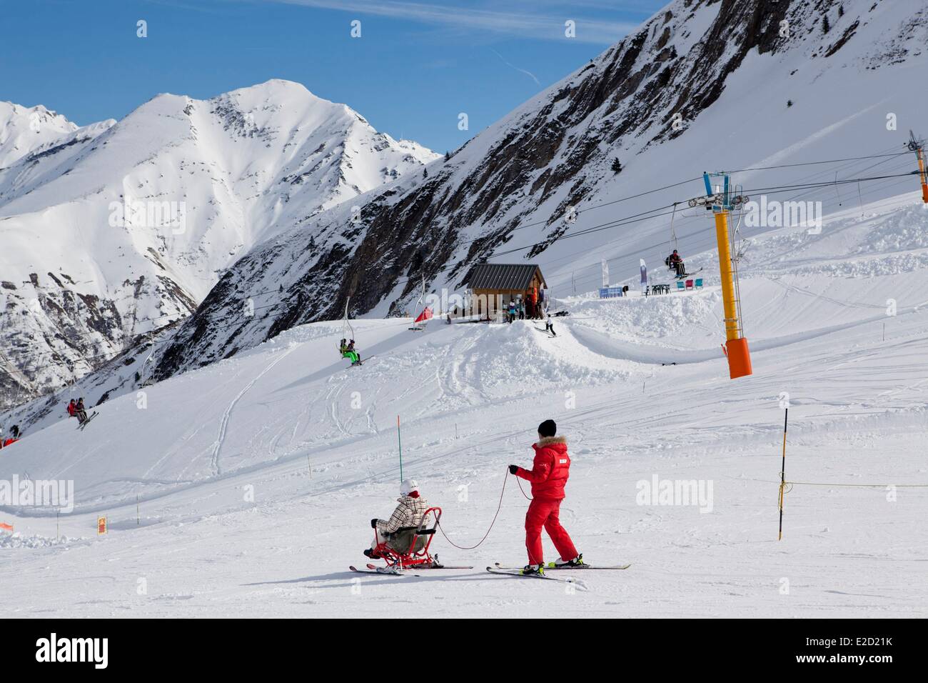 France Hautes Pyrenees Luz Ardiden the ski resort Stock Photo Alamy