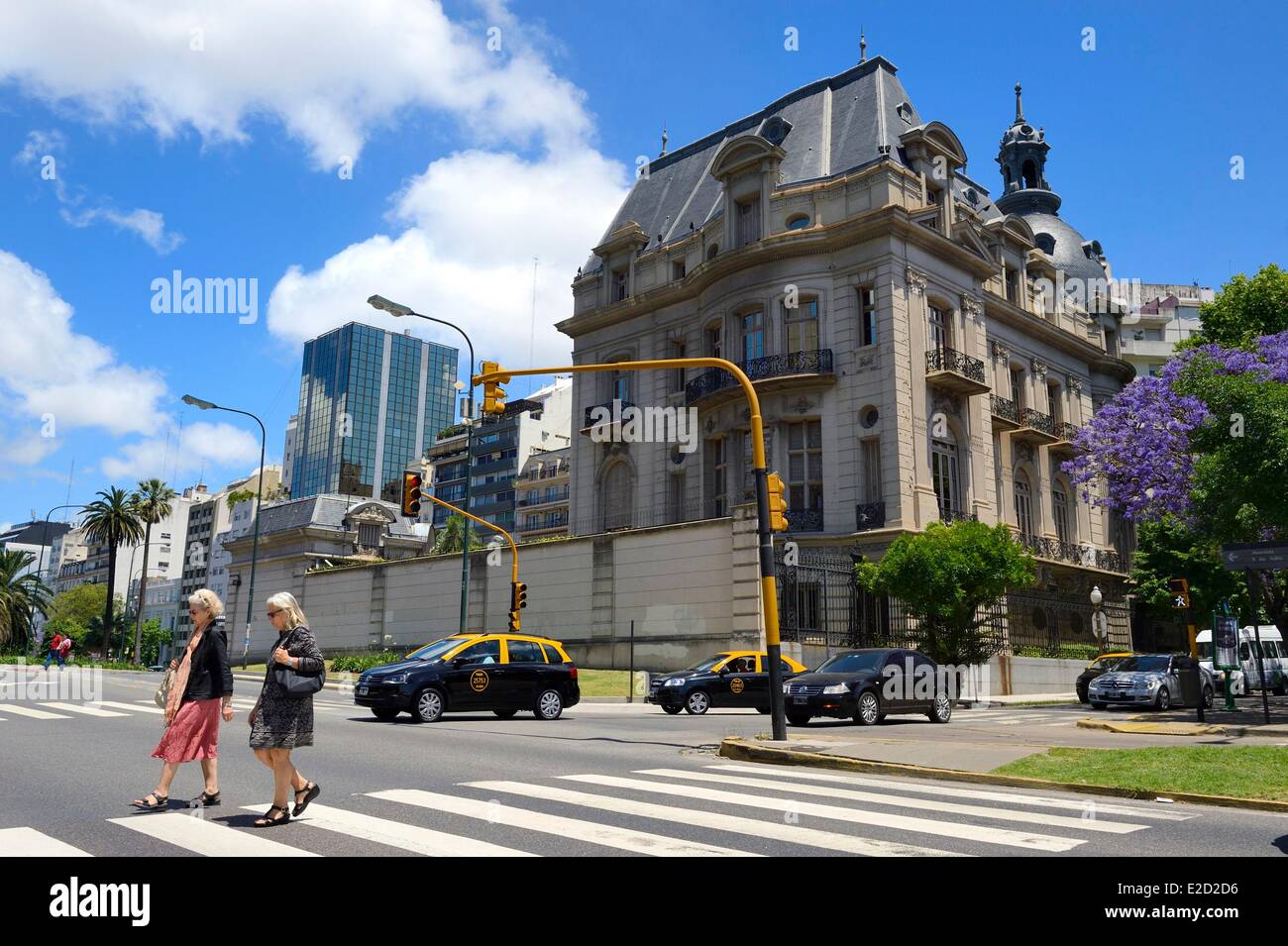 Argentina Buenos Aires the Embassy of France North of 9 de Julio avenue the widest avenue in the world Stock Photo