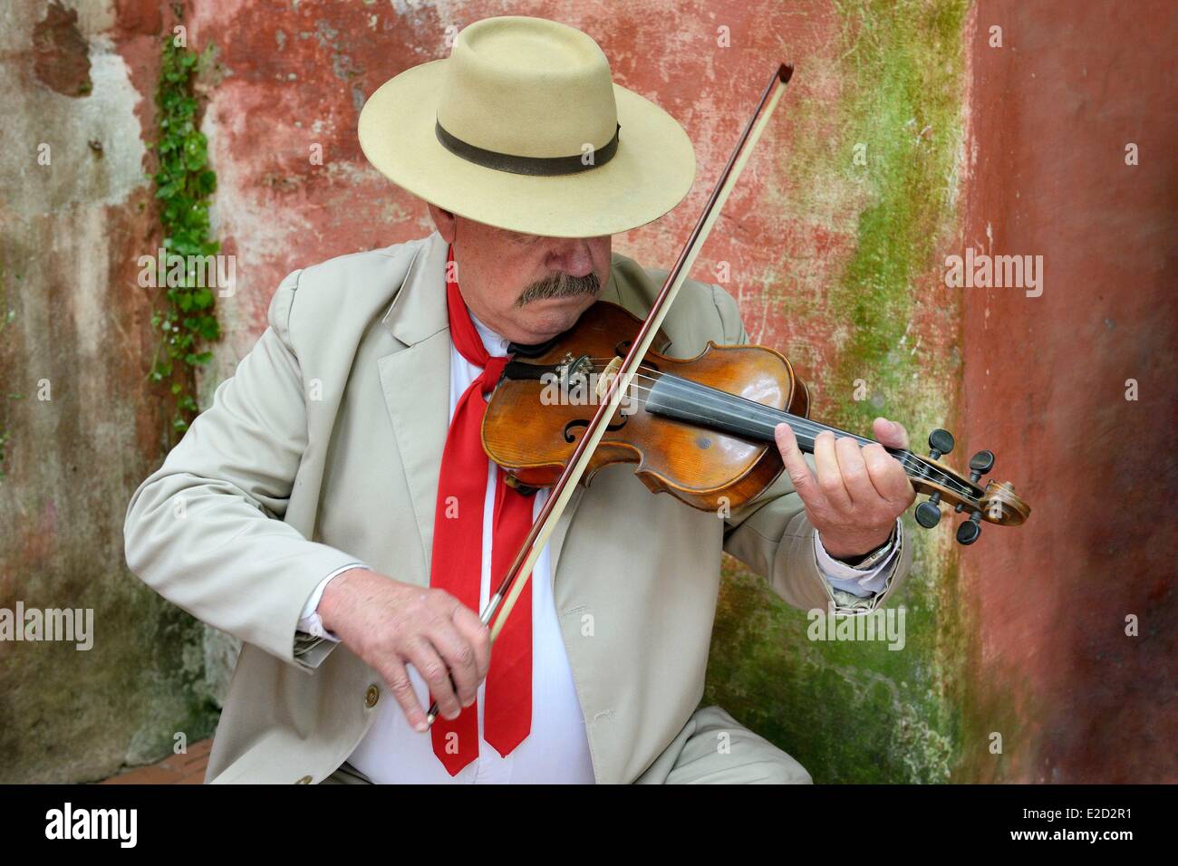 Argentina Buenos Aires Province San Antonio de Areco Tradition Day festival  (Dia de Tradicion) violinist Stock Photo - Alamy