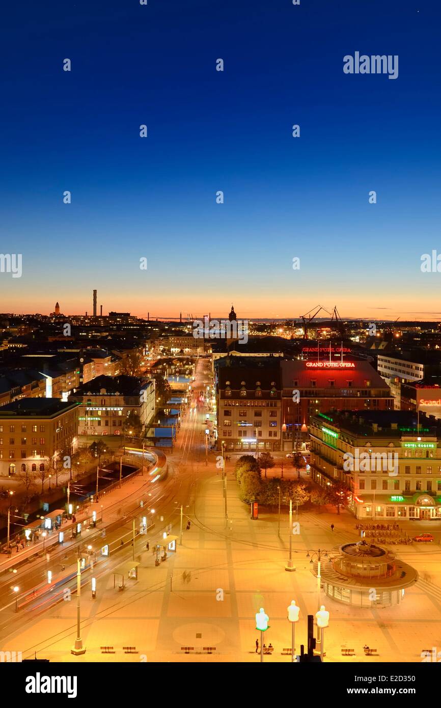 Sweden Vastra Gotaland Goteborg (Gothenburg) the Drottningtorget square ...