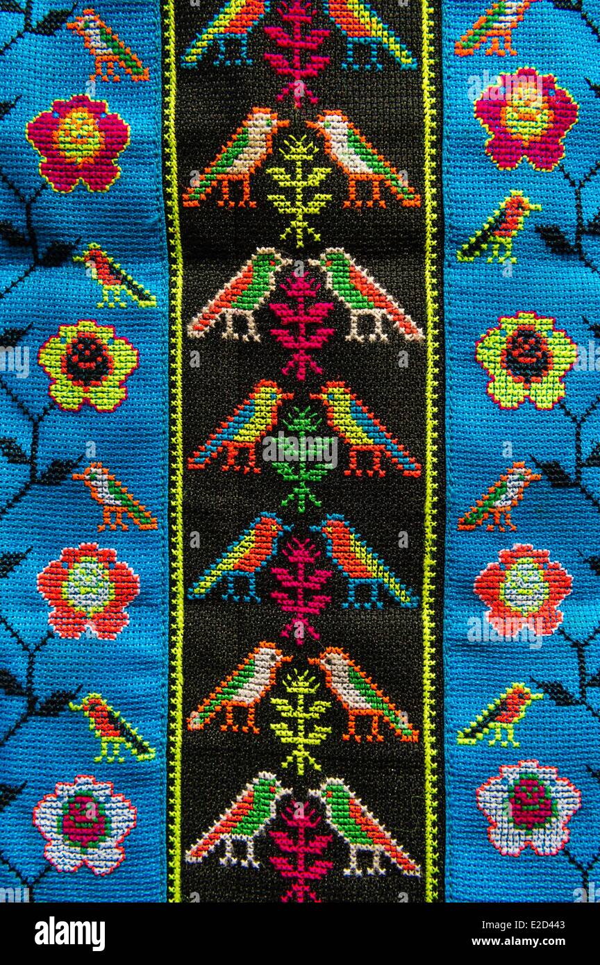 Laos Luang Prabang province Na Wan ethnic group Hmong embroidery Stock Photo