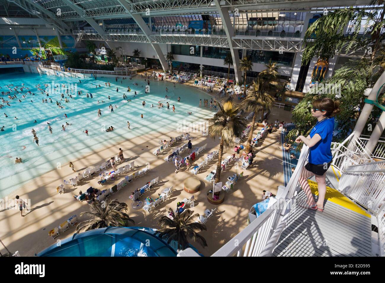 Canada Alberta Edmonton West Edmonton Mall the largest shopping mall in Canada World Waterpark largest indoor waterpark in the Stock Photo