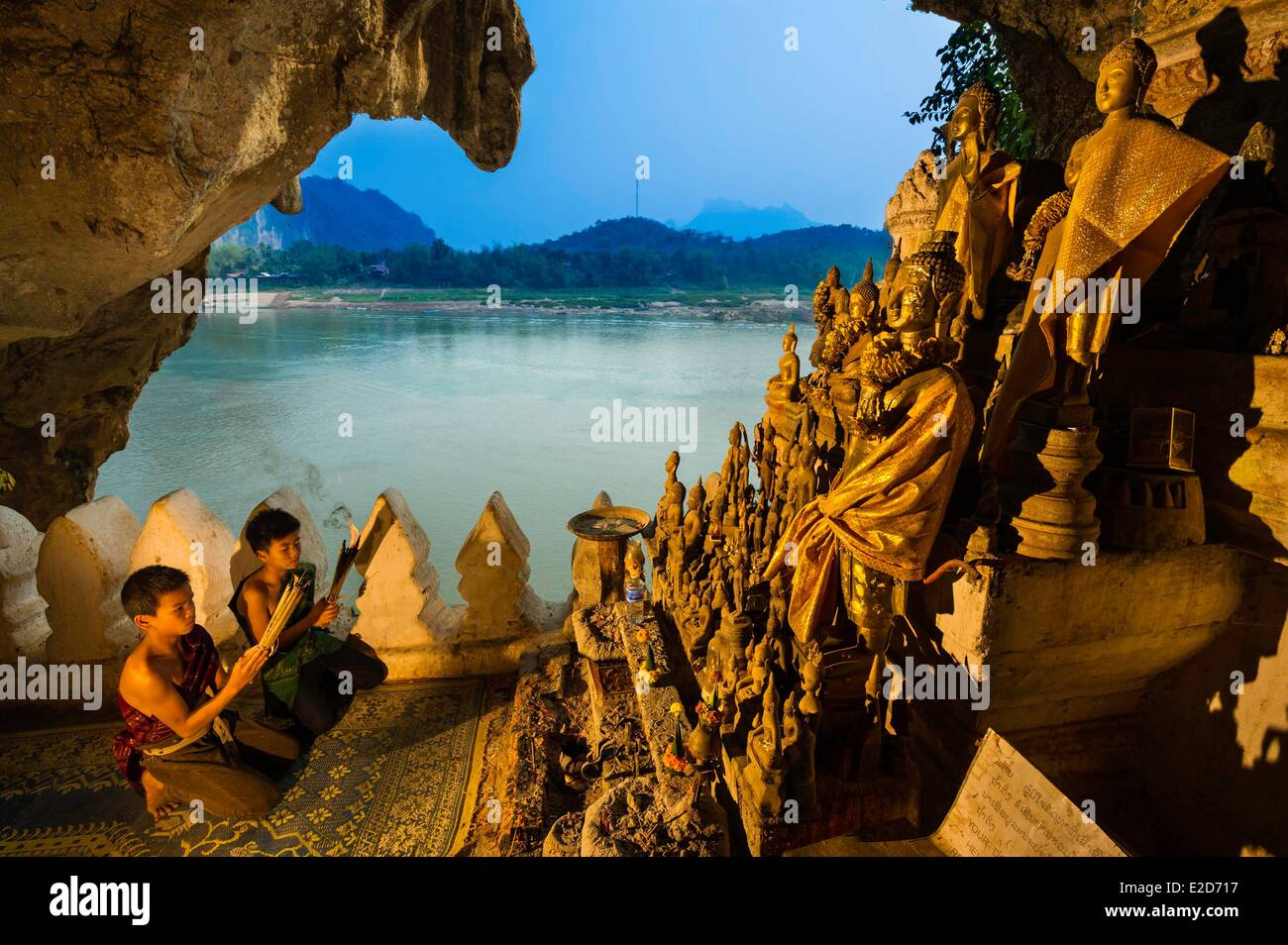 Laos Luang Prabang province Pak Ou caves with 2500 buddha statues Stock Photo