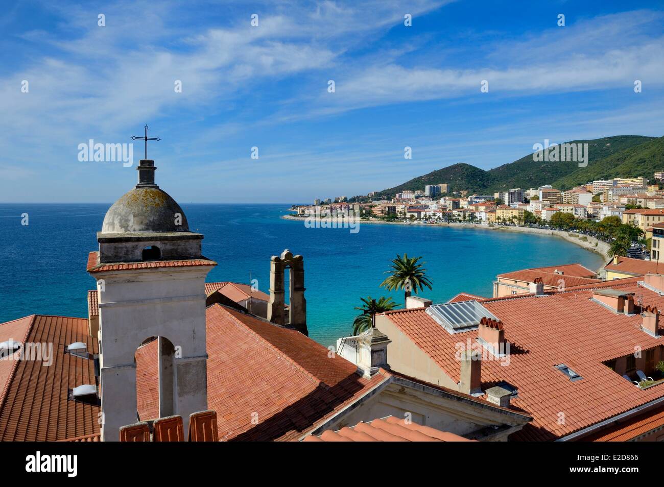 France Corse Du Sud Ajaccio St Erasmus Church Devoted To The Saint Patron Of The Fishermen Overlooking The Bay Of Ajaccio In Stock Photo Alamy