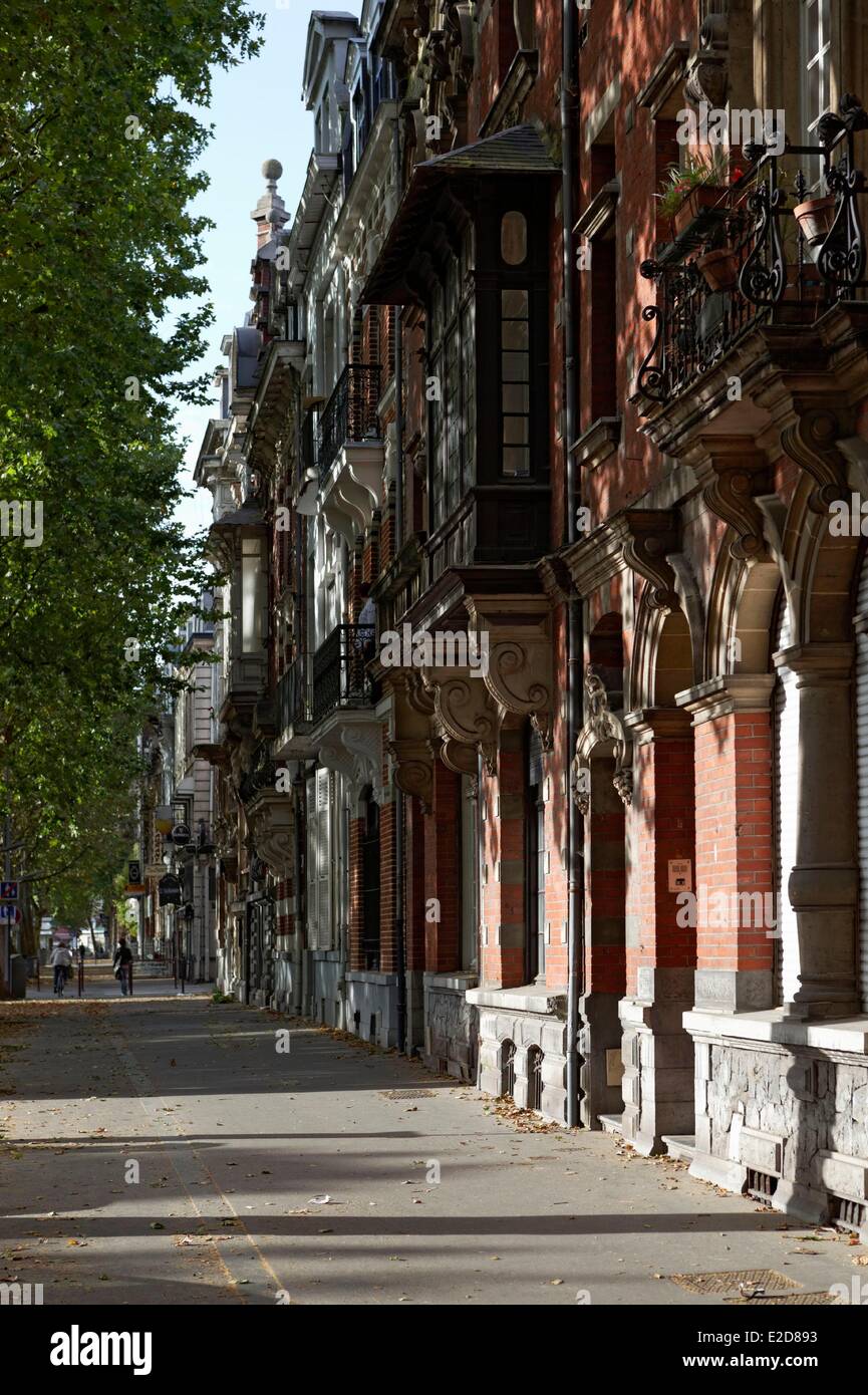 France Nord Lille Old Town old Lille facades of Jean-Baptiste Lebas  boulevard Stock Photo - Alamy