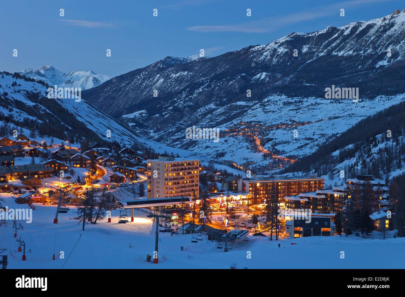 France Hautes Alpes Vars ski resort Stock Photo - Alamy