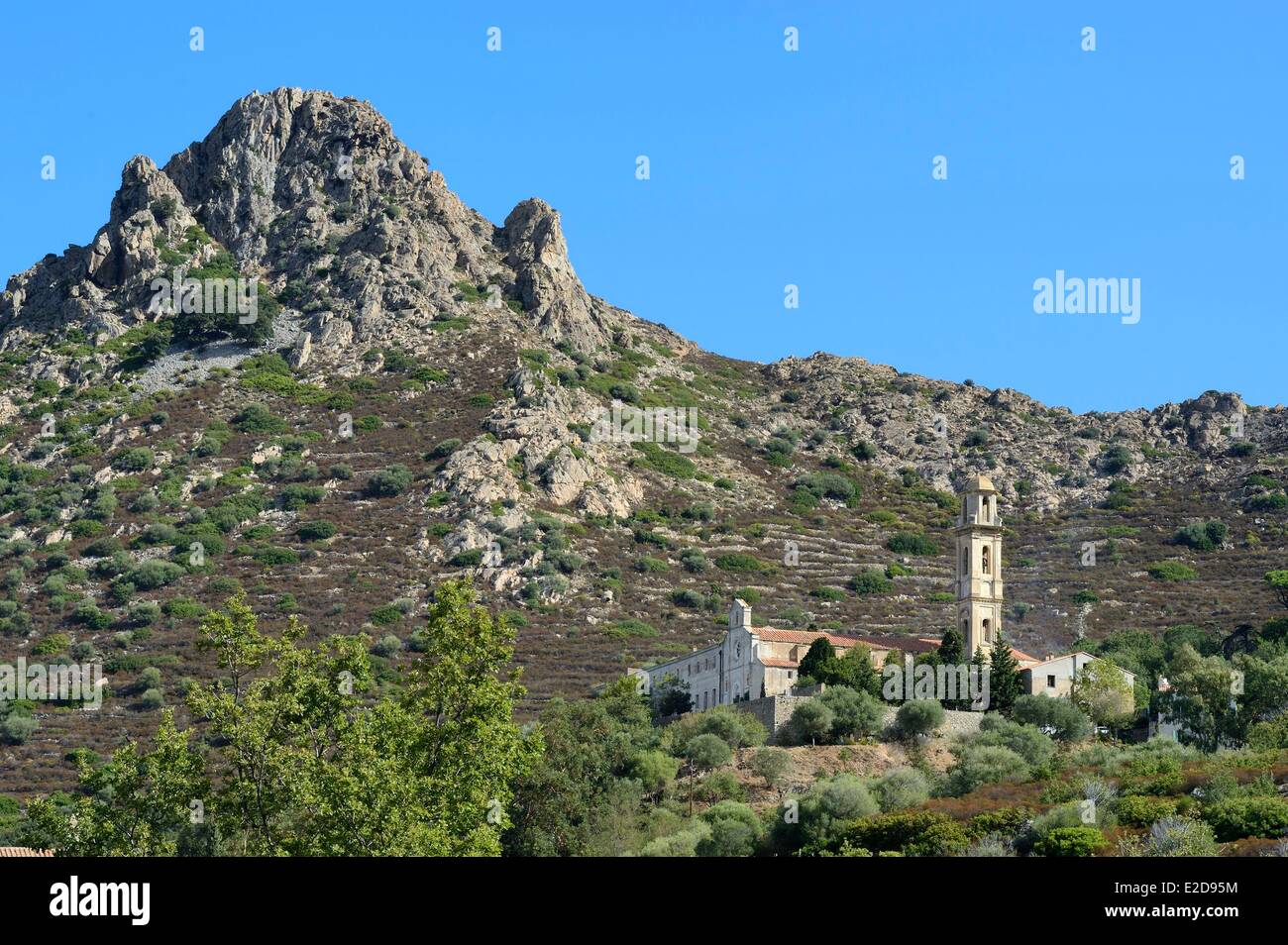 France, Haute Corse, Balagne, Couvent Saint-Dominique (Couvent Saint-Dominique) in Corbara Stock Photo